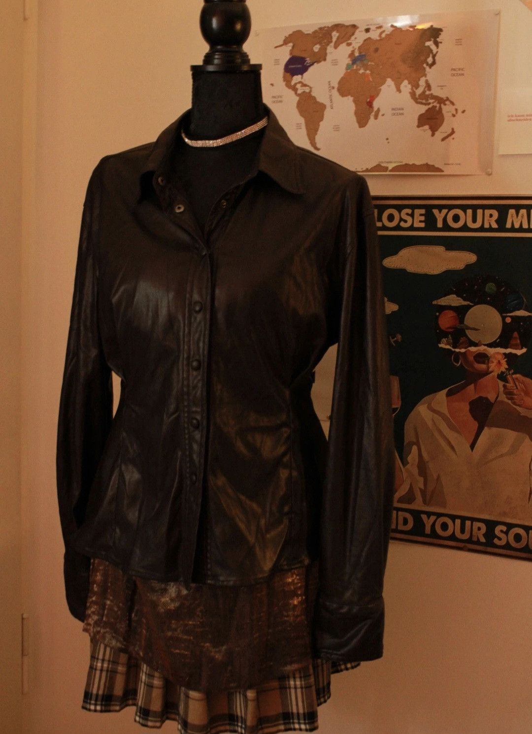 Other Faux leather Jacket grunge goth y2k 90s 80s Size S / US 4 / IT 40 - 7 Thumbnail