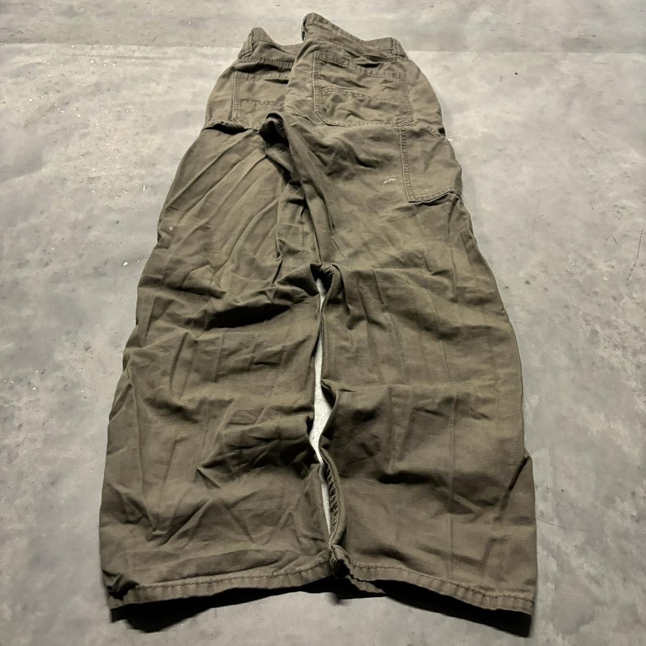 Japanese Brand × Vintage Crazy Vintage Y2K/2000s Grunge Khaki Skater Workwear Carpenter Pants! Size US 30 / EU 46 - 4 Thumbnail