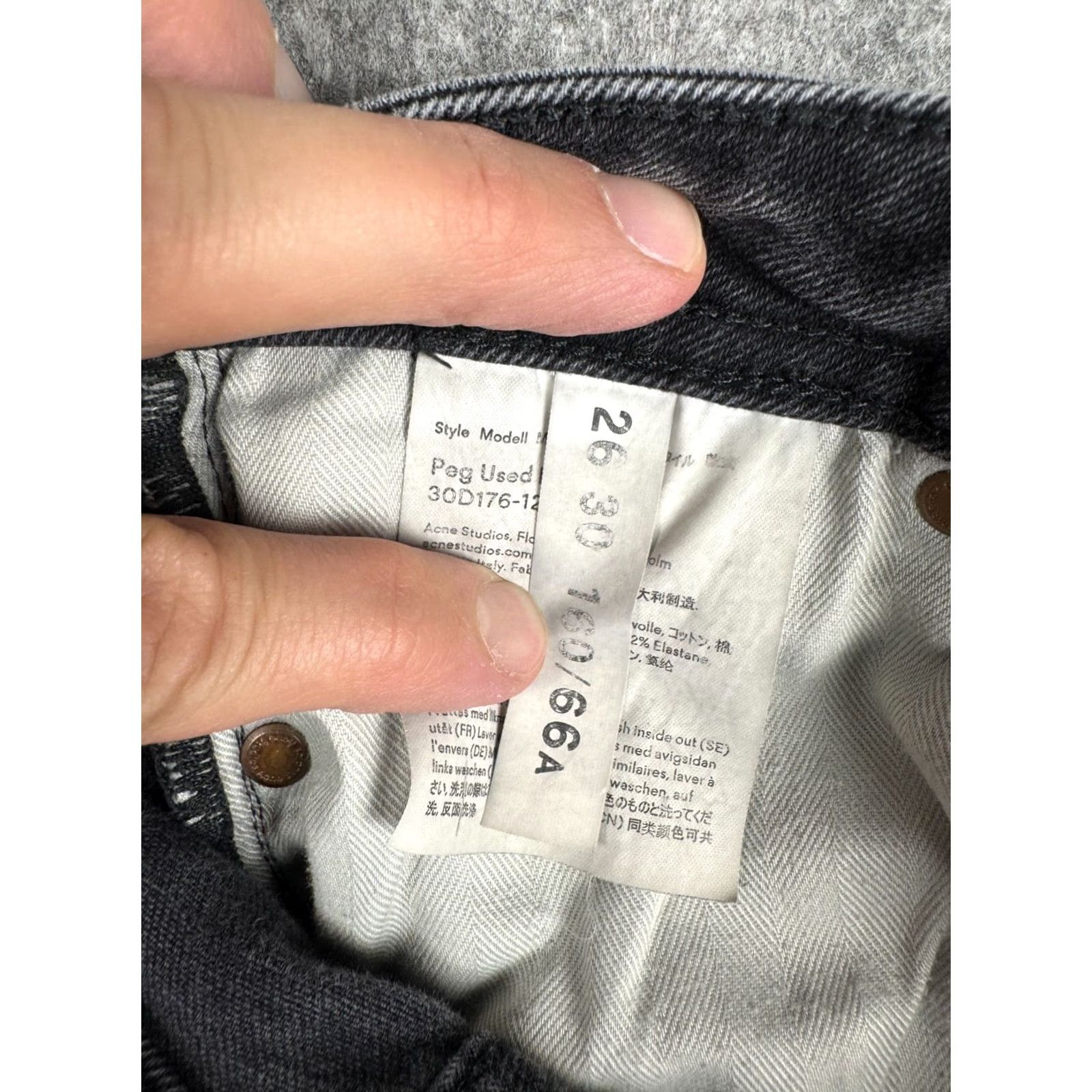 Acne Studios Acne Studios Jeans Women's Skinny 26 x 25 Black Stockholm Bla Konst Italy Denim Slim Rock Gothic Retro Punk Theme Boys? Size 26" / US 2 / IT 38 - 5 Thumbnail