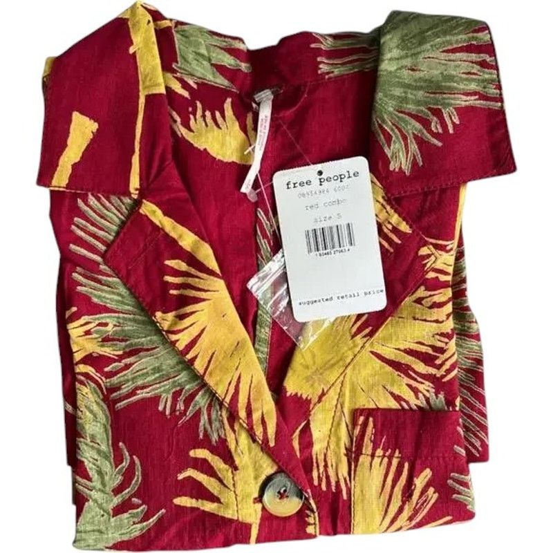 Free People Free People Malibu Cotton Button Closure Collared Romper, S Size 30" / US 8 / IT 44 - 9 Thumbnail