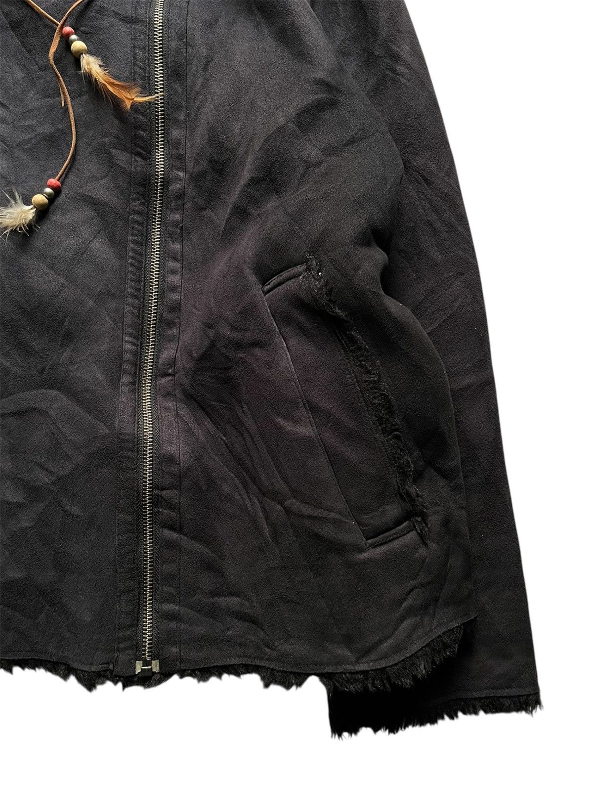 Japanese Brand Uniqlo faux fur velvet asymmetric punk jacket Size US L / EU 52-54 / 3 - 5 Thumbnail