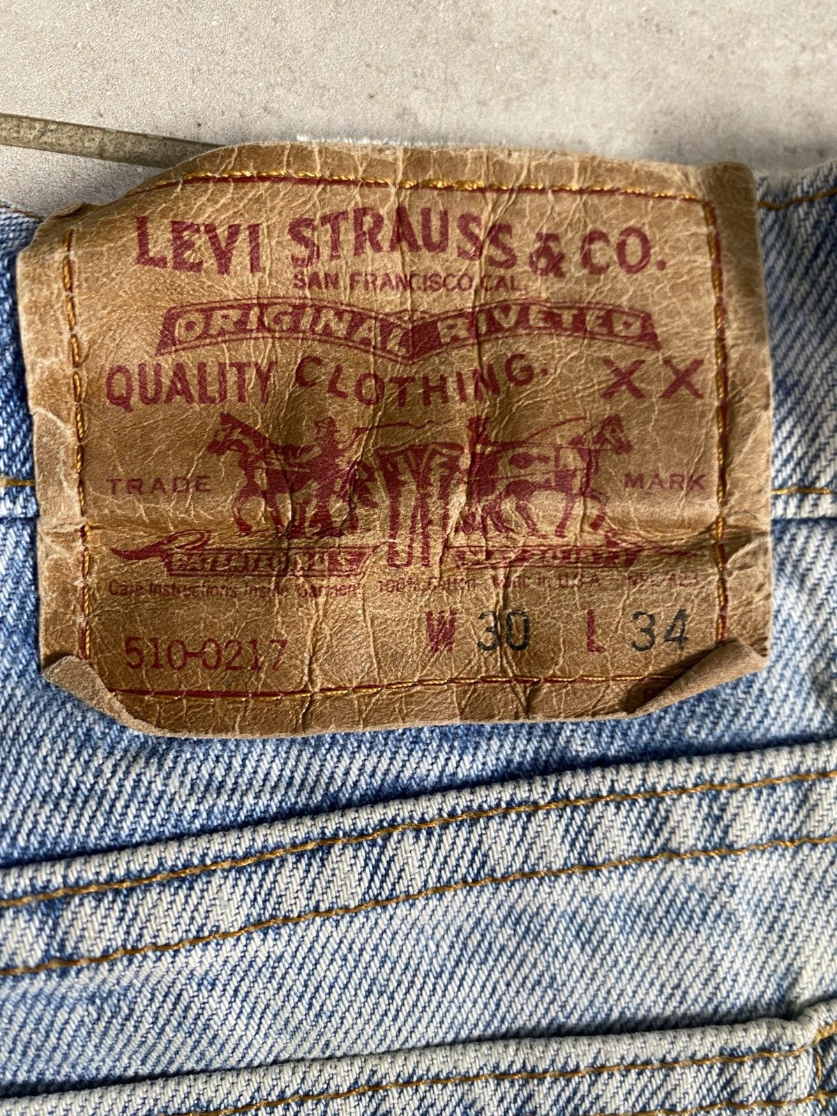 Levi's VINTAGE LEVIS 510-0217 USA Size US 30 / EU 46 - 12 Thumbnail