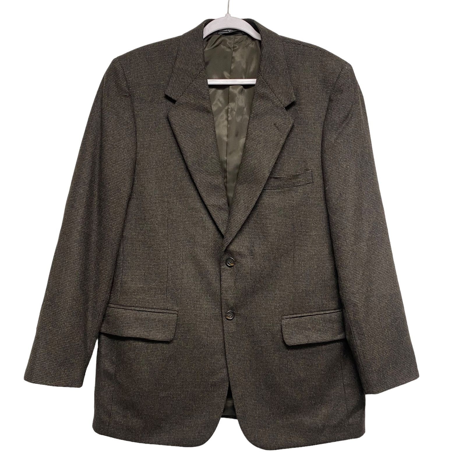 Vintage Bernhard Altmann Couture Wool Blend 2 Button Sports Coat Size 42L - 1 Thumbnail
