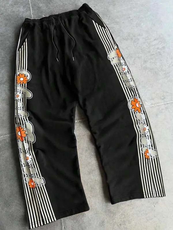 Japanese Brand Haseki x Kawa Wide Stripe Drip Y2K Sweatpants Size US 36 / EU 52 - 1 Thumbnail