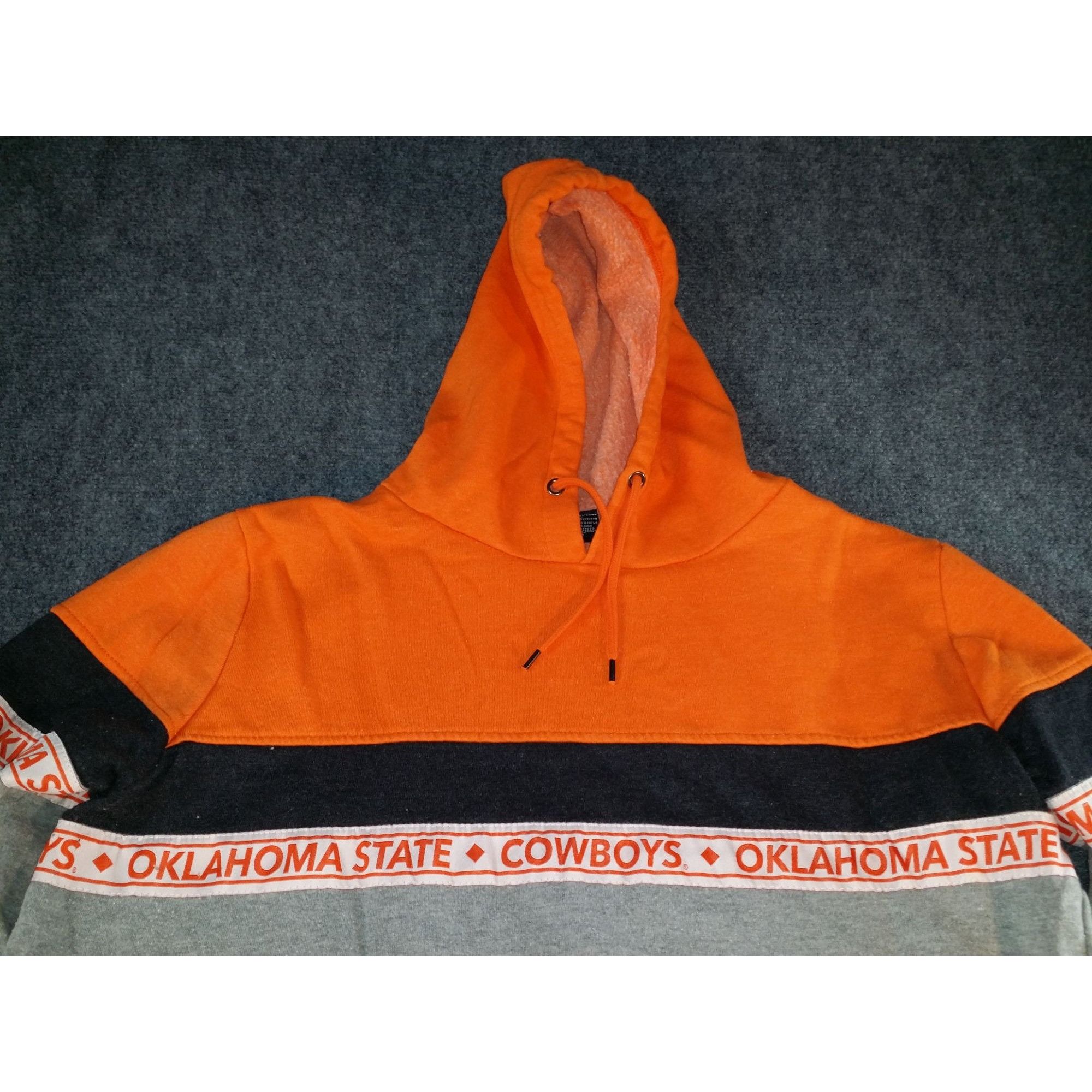 Colosseum Athletics Oklahoma State Cowboys Hoodie Women Sz L Heathered Gray Oran Size L / US 10 / IT 46 - 7 Thumbnail