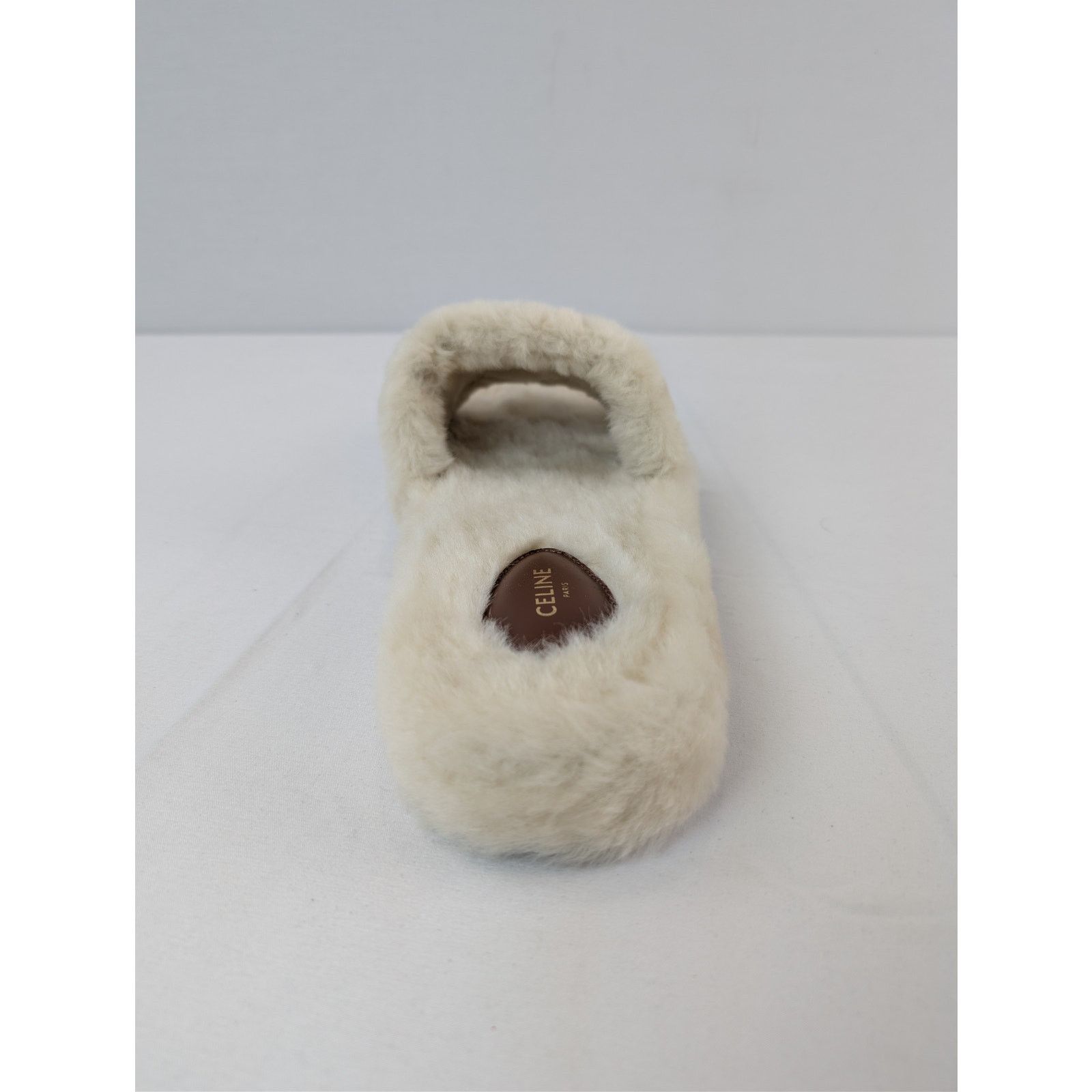 Celine o1rshd1 Fur Slides in Shearling Slide Slipper in Beige Size US 10 / IT 40 - 15 Thumbnail