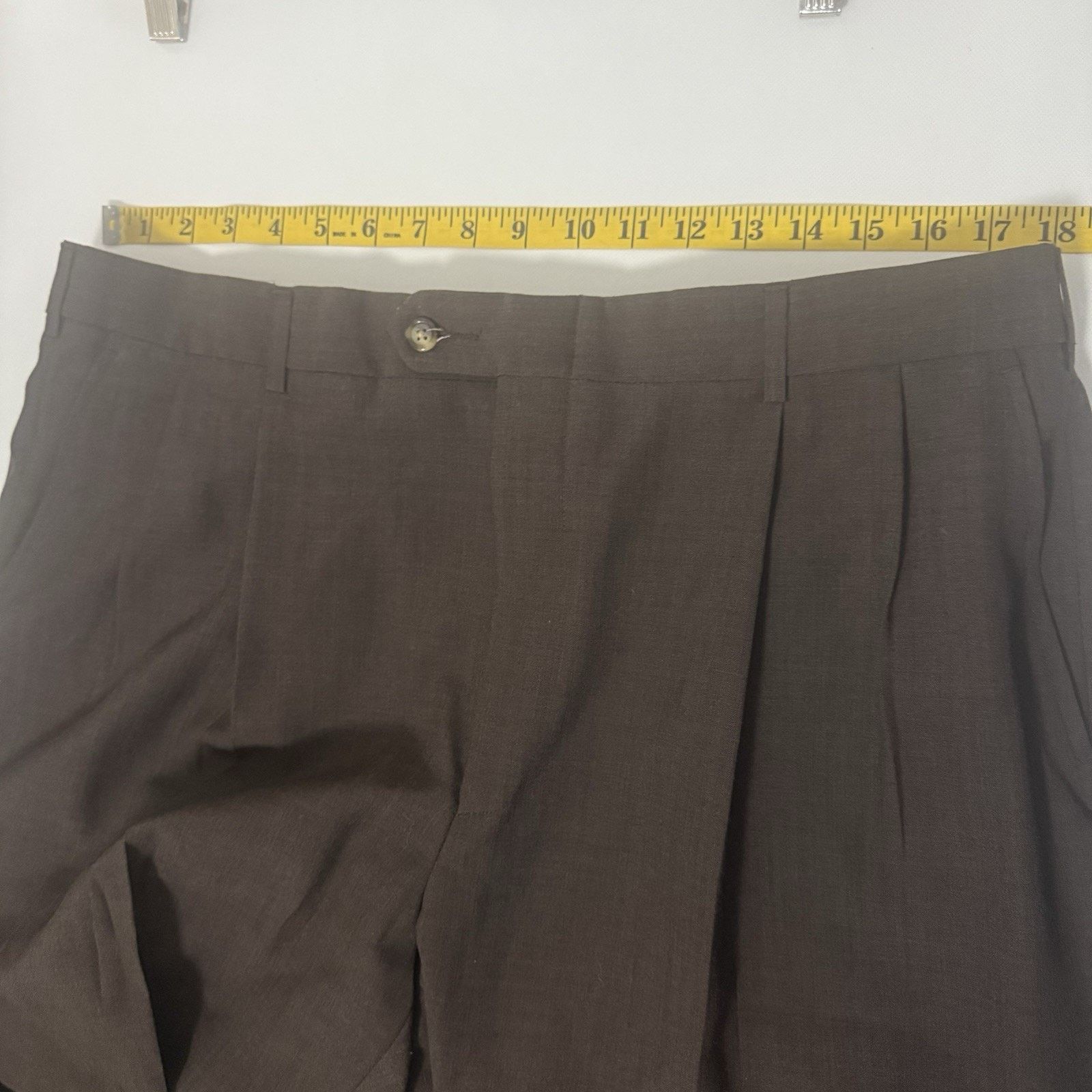 Other Wimbledon Worsted Wool Trousers Brown Career Office Preppy Size US 38 / EU 54 - 5 Thumbnail