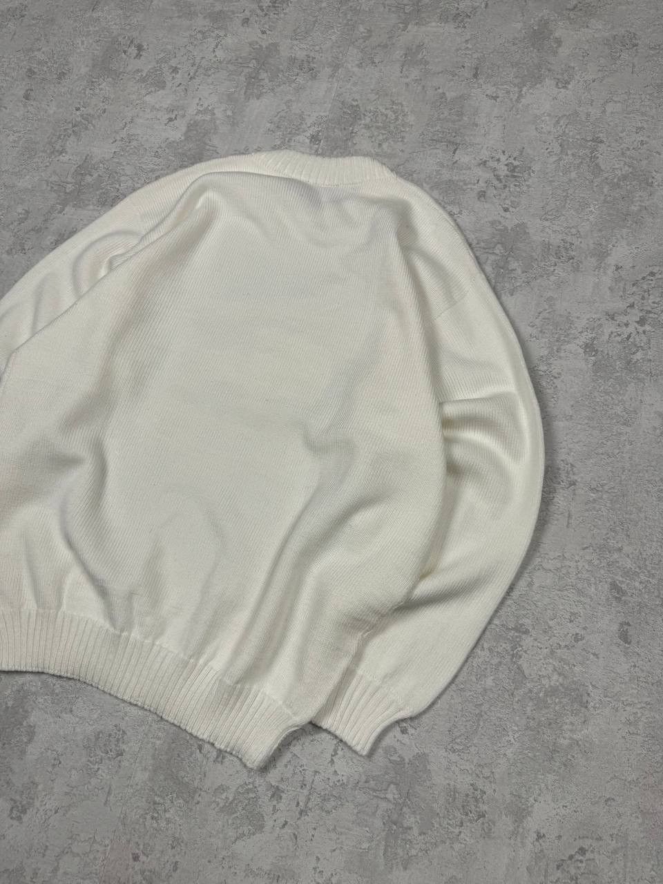 Lacoste Vintage Lacoste Y2K White Sweater Big Logo Size XL Size US XL / EU 56 / 4 - 9 Thumbnail