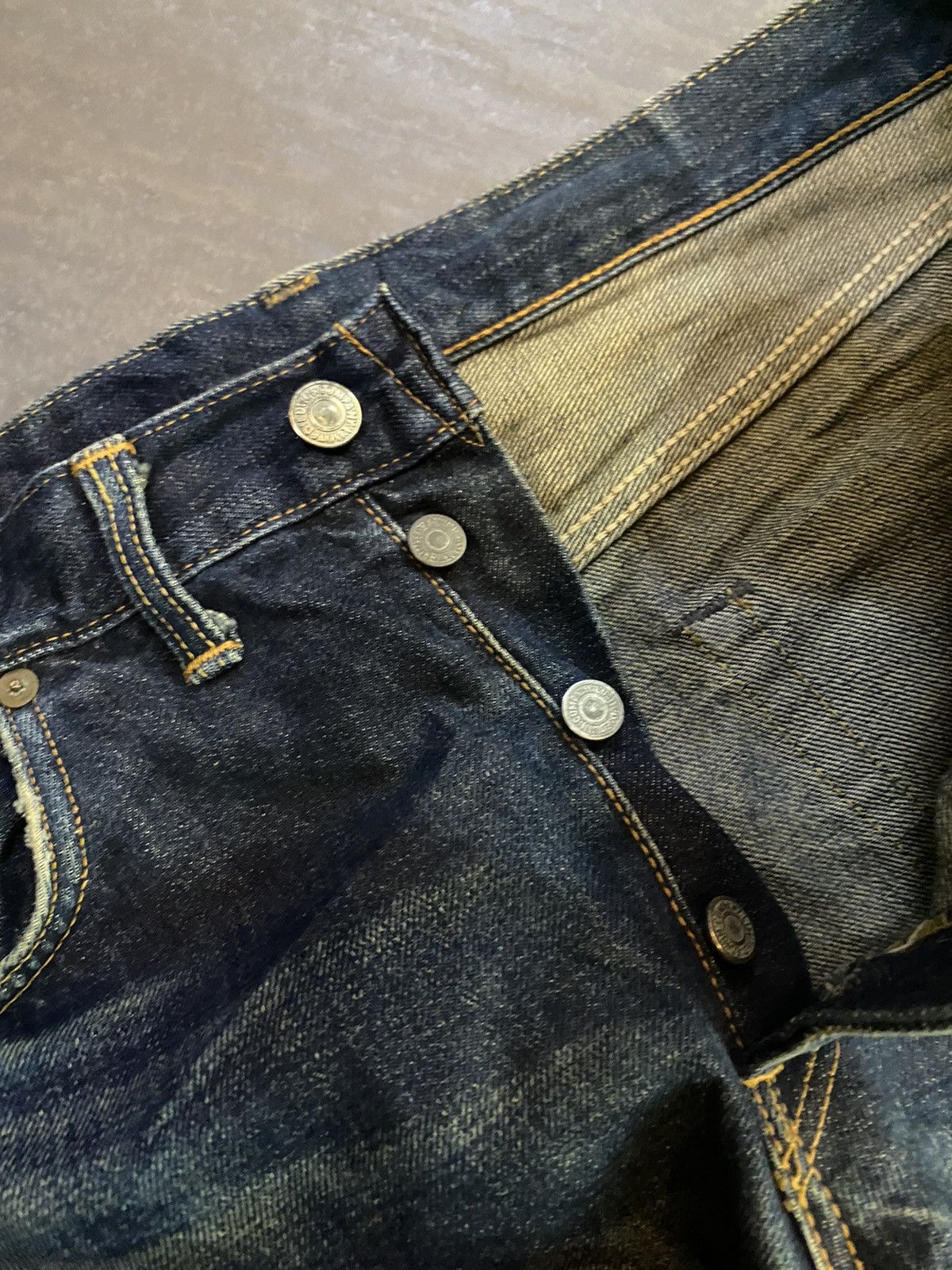 Edwin Vintage Edwin selvedge japan 🇯🇵 distressed Size US 32 / EU 48 - 5 Thumbnail