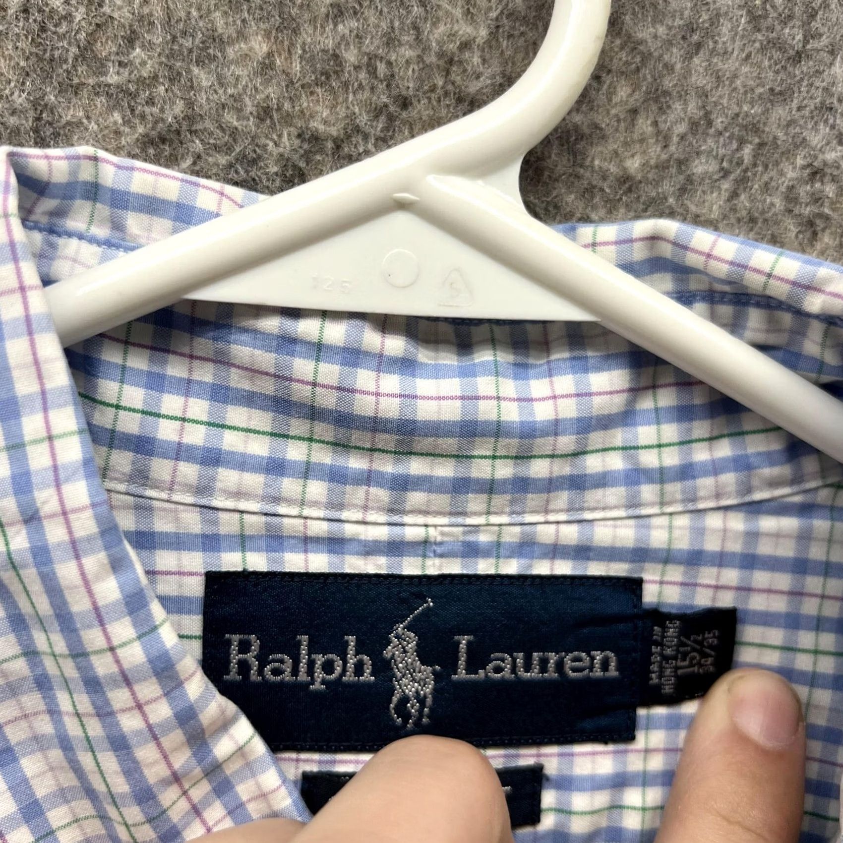 Ralph Lauren VINTAGE Ralph Lauren Shirt Men 15.5 34/35 Plaid Blue Button-Down Preppy Casual Formal Size US L / EU 52-54 / 3 - 6 Thumbnail