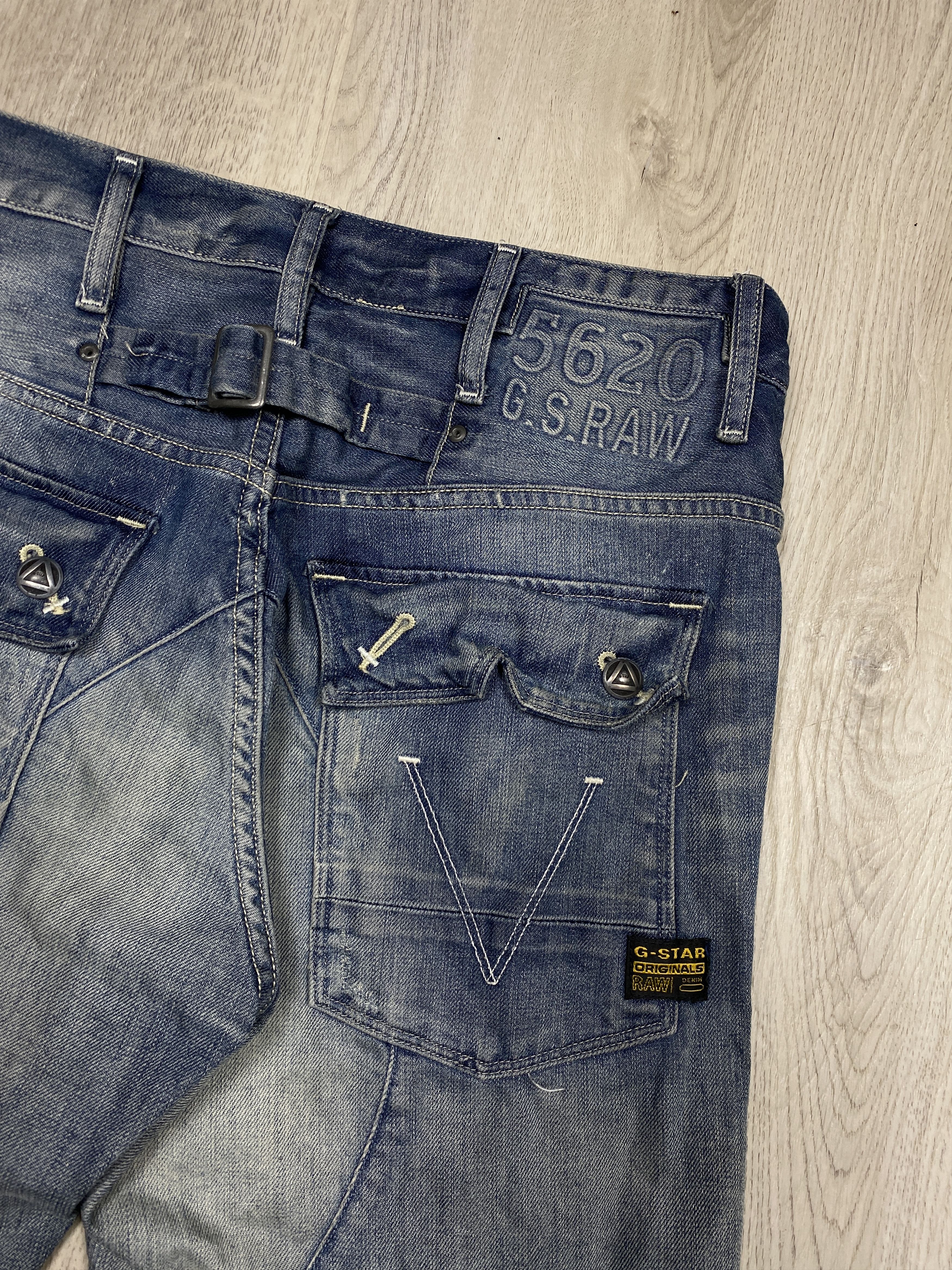 G-Star G Star Raw Mens 3D Tapered Denim Pants Double Knee Y2K Size US 30 / EU 46 - 4 Thumbnail