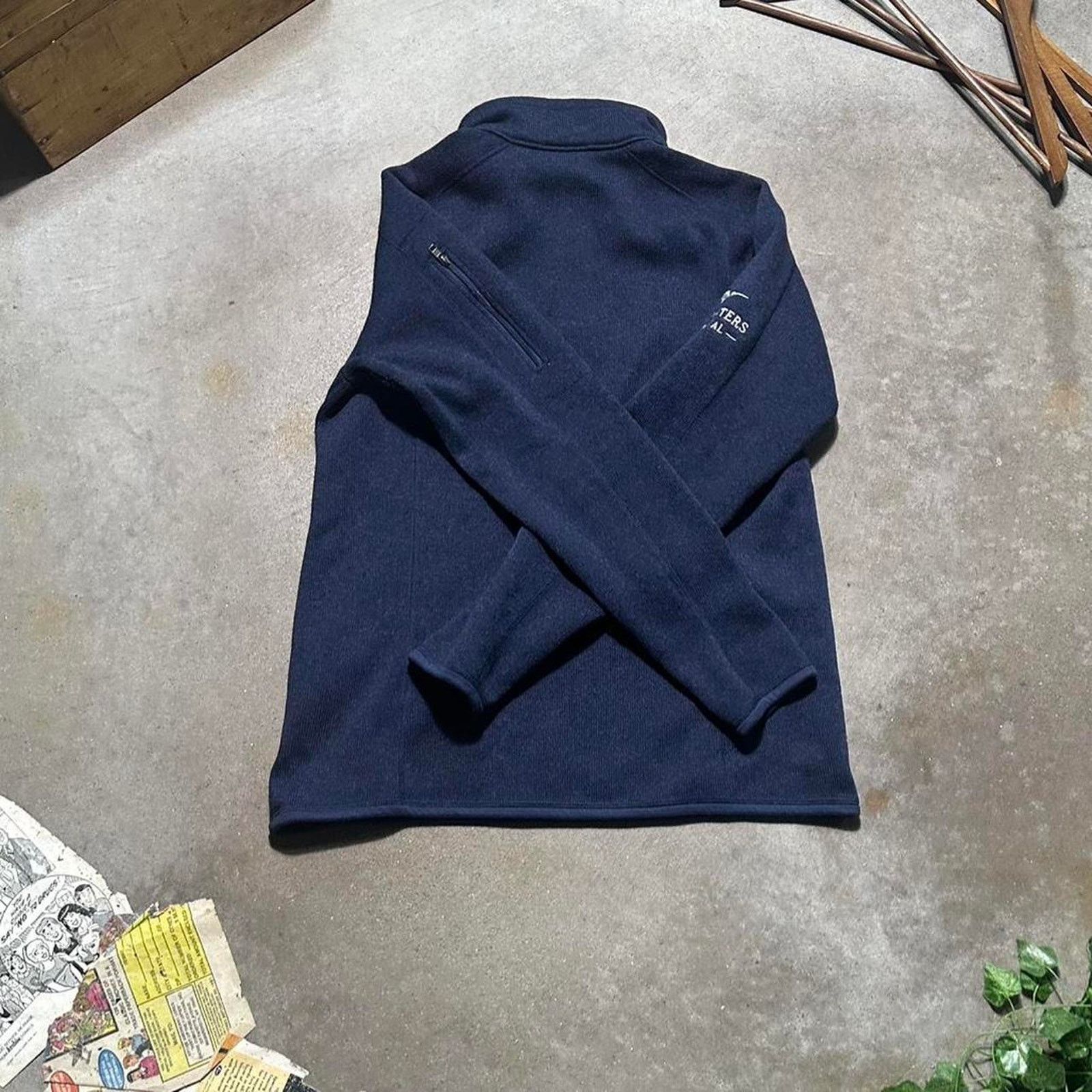 Patagonia Patagonia Navy Blue 1/4 Zip Fleece Sweatshirt Sweater Size L / US 10 / IT 46 - 2 Thumbnail