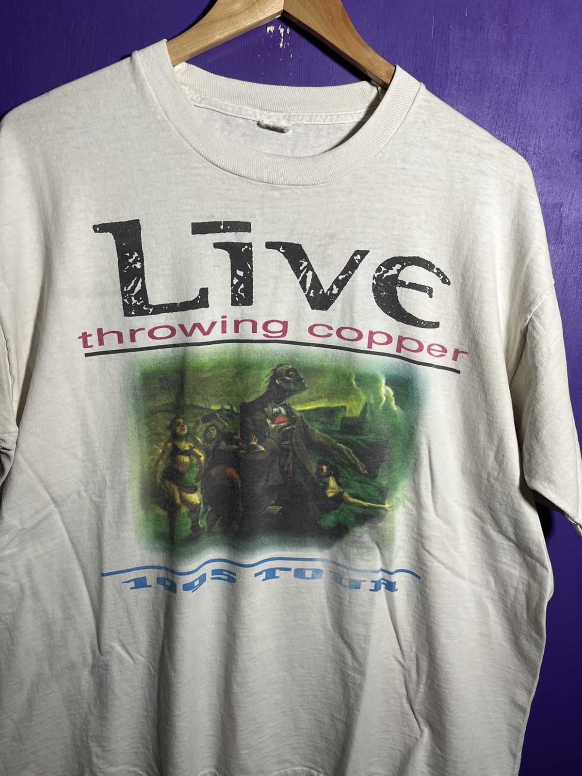 Band Tees × Vintage Vintage 1995 Live throwing copper tour t-shirt Size US XL / EU 56 / 4 - 3 Thumbnail
