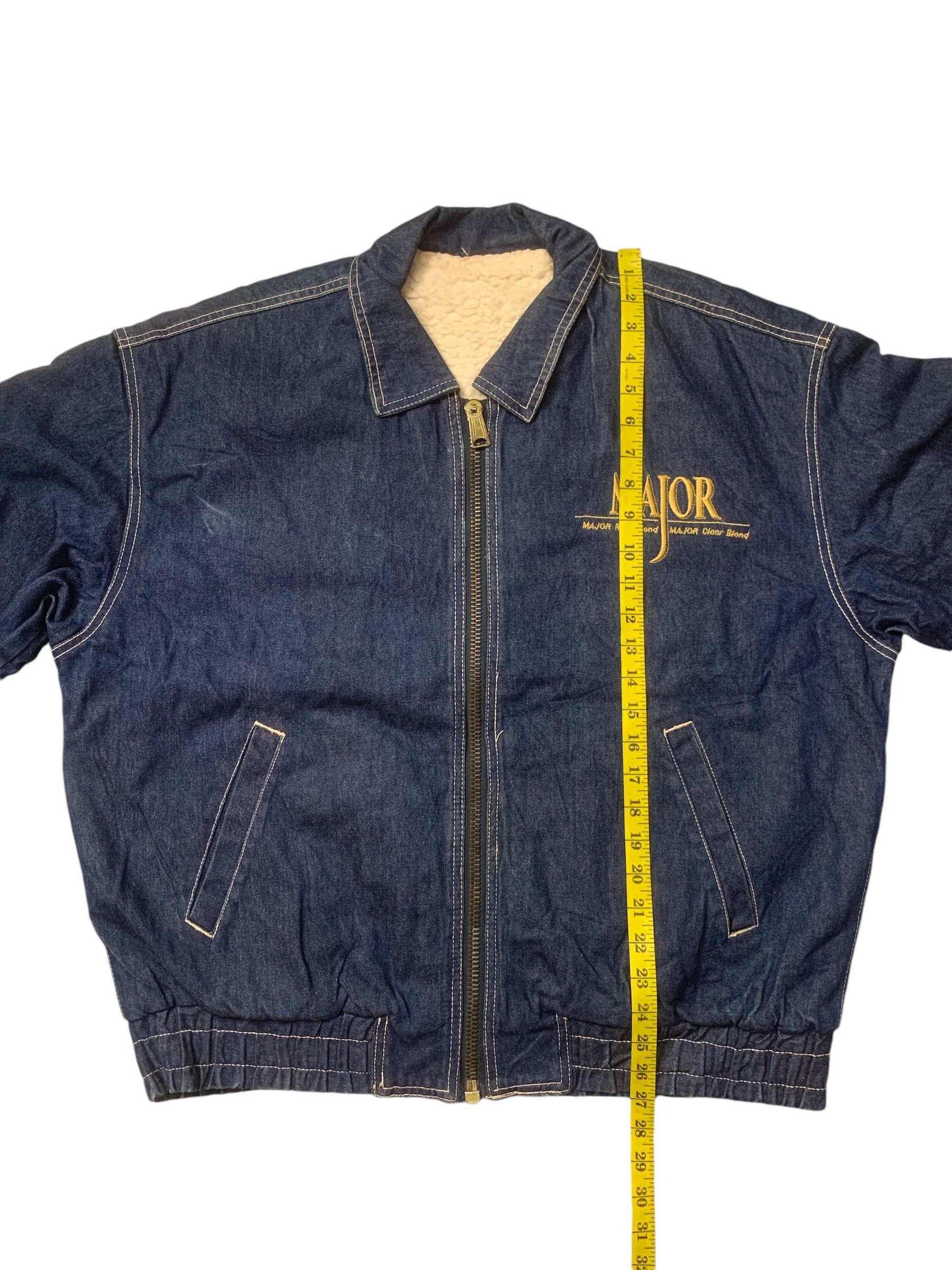 Japanese Brand × Vintage Rare Design Vintage Major Denim Sherpa Jackets Size US L / EU 52-54 / 3 - 9 Thumbnail