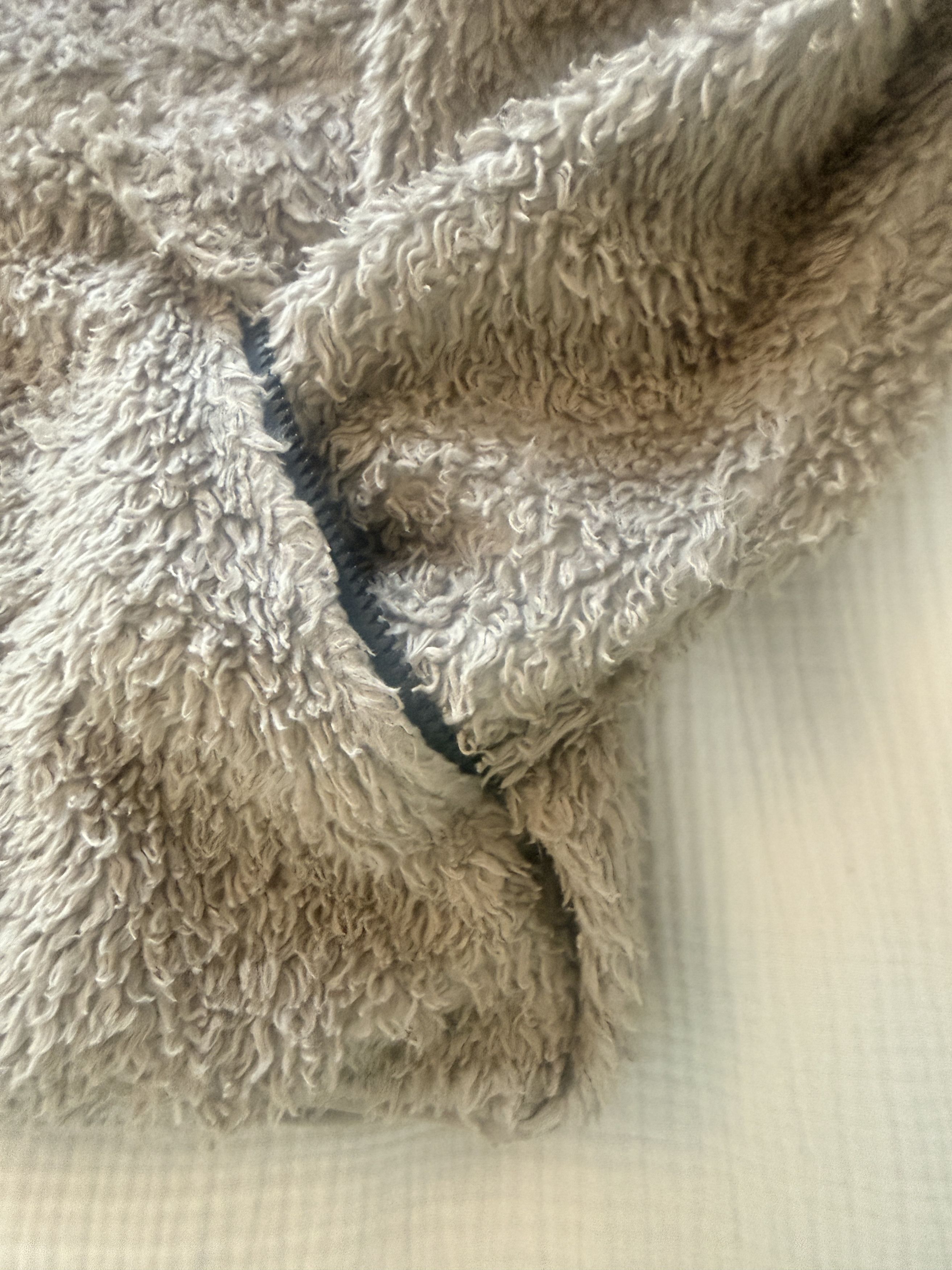 18 East LOOP RD SNAP FRONT JACKET - FADED ALMOND DEEP PILE FLEECE Size US XL / EU 56 / 4 - 4 Thumbnail