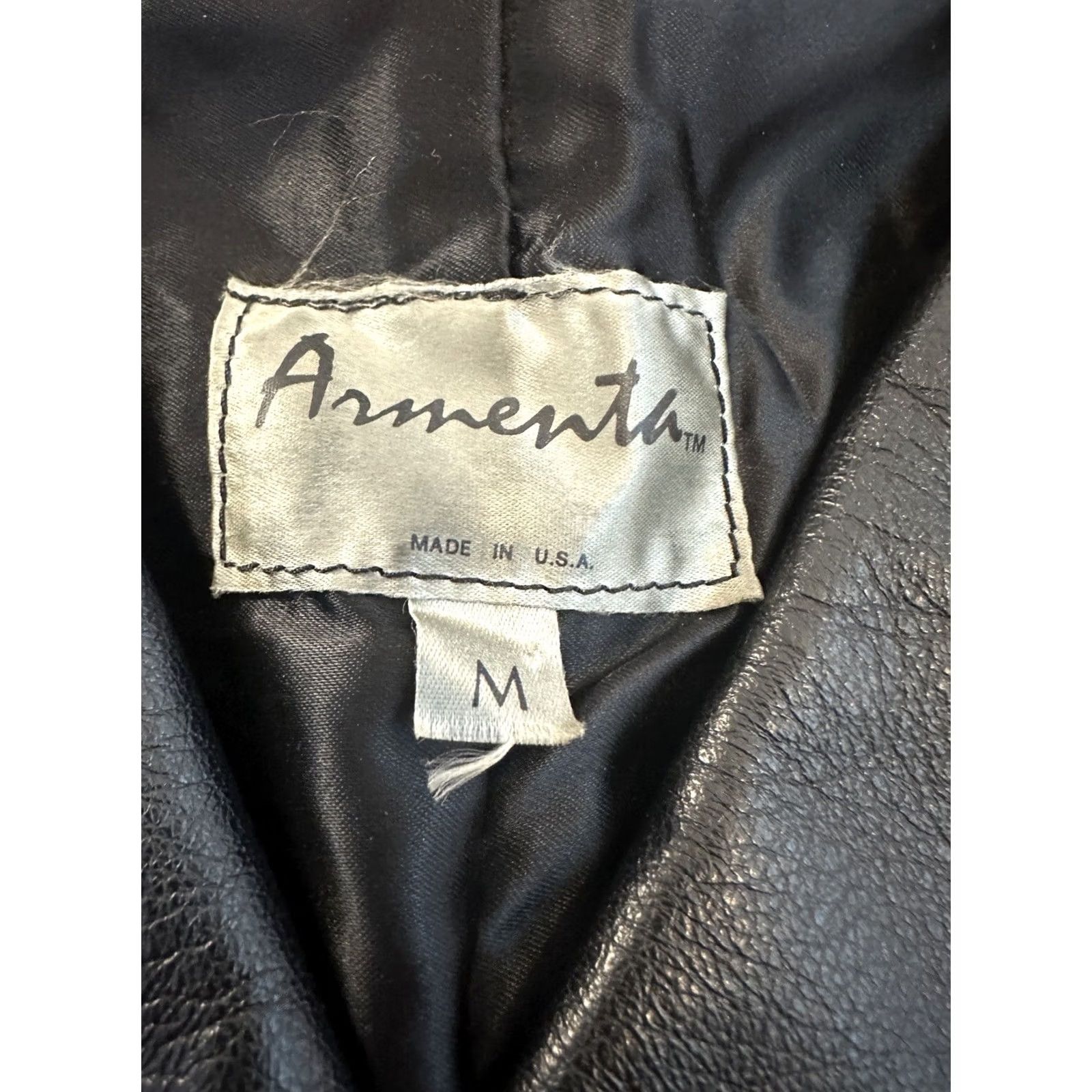 Vintage VINTAGE Armenta Leather Biker Vest Full Zip Black Medium Made In USA 80s Womens Size M / US 6-8 / IT 42-44 - 2 Thumbnail