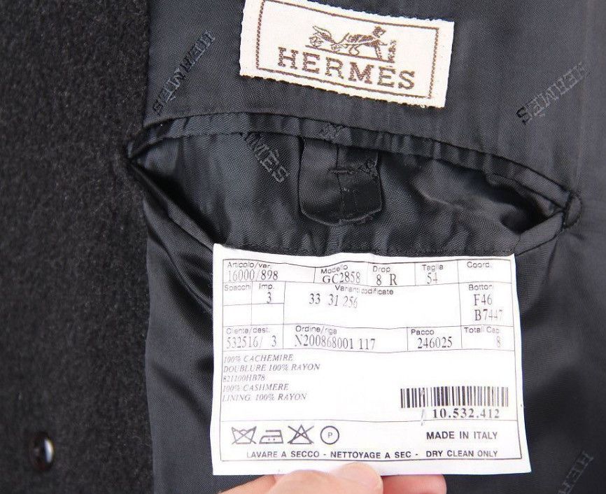 Hermes Hermes Cashmere Leather Trim Panel Heavy Coat Size US L / EU 52-54 / 3 - 6 Thumbnail