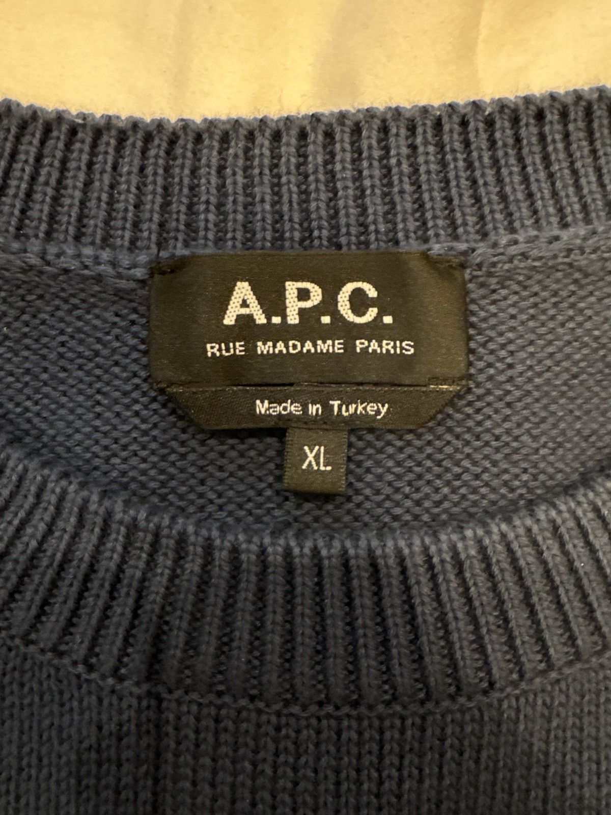 A.P.C. APC Blue Knit Sweater Size US XL / EU 56 / 4 - 3 Thumbnail