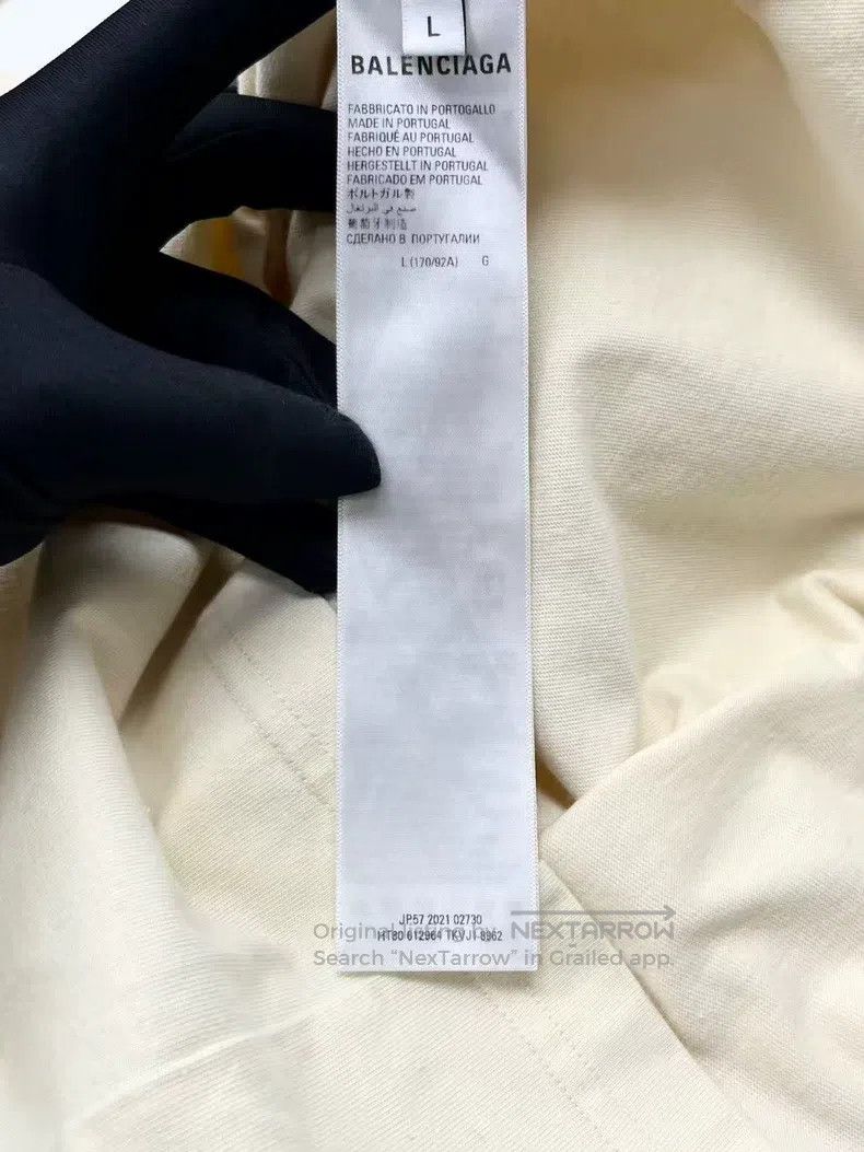 Balenciaga Balenciaga Embroidered Wave Cola Logo Short Sleeve Size US L / EU 52-54 / 3 - 5 Thumbnail