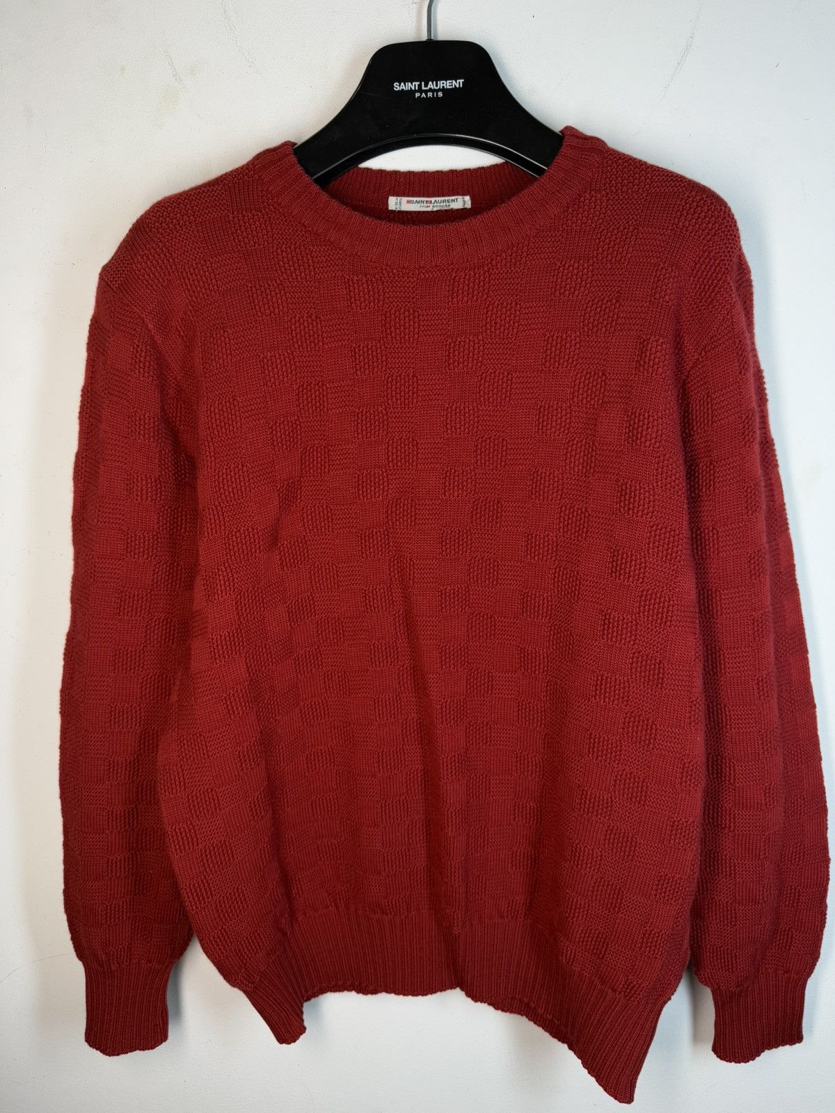 Saint Laurent Paris 1970’s YSL Sweater Knit Red Saint Laurent Paris Size US S / EU 44-46 / 1 - 2 Thumbnail