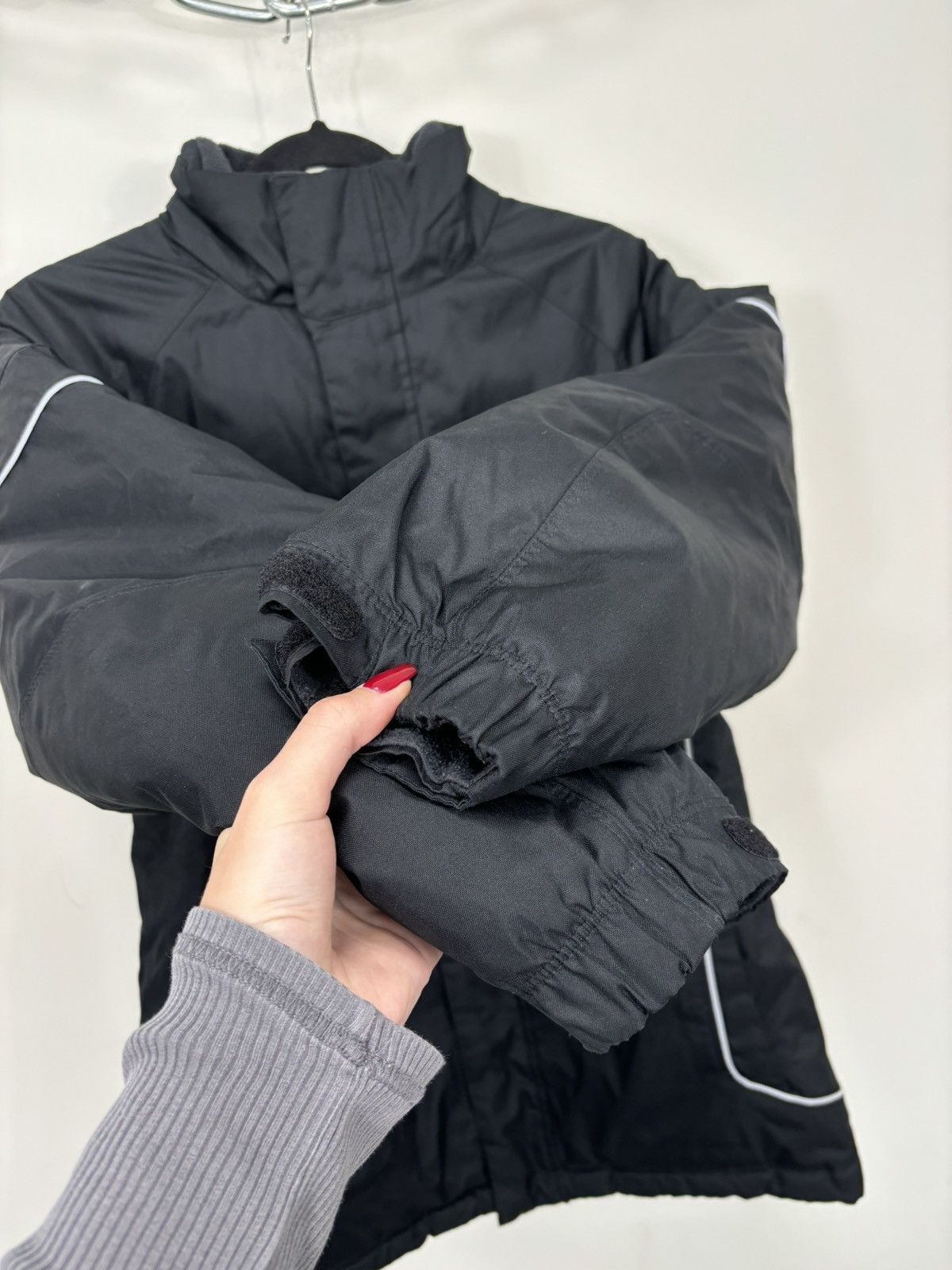 Nike Vintage Nike Big Swoosh Logo Black Hype Down Puffer Jacket Size US S / EU 44-46 / 1 - 7 Thumbnail