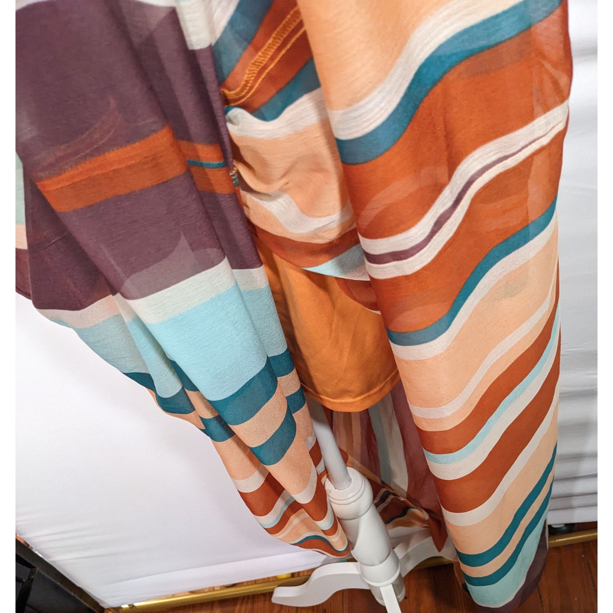 Other Vintage Spoon Jeans Striped Retro Sunset Maxi Skirt Size 31" - 4 Thumbnail