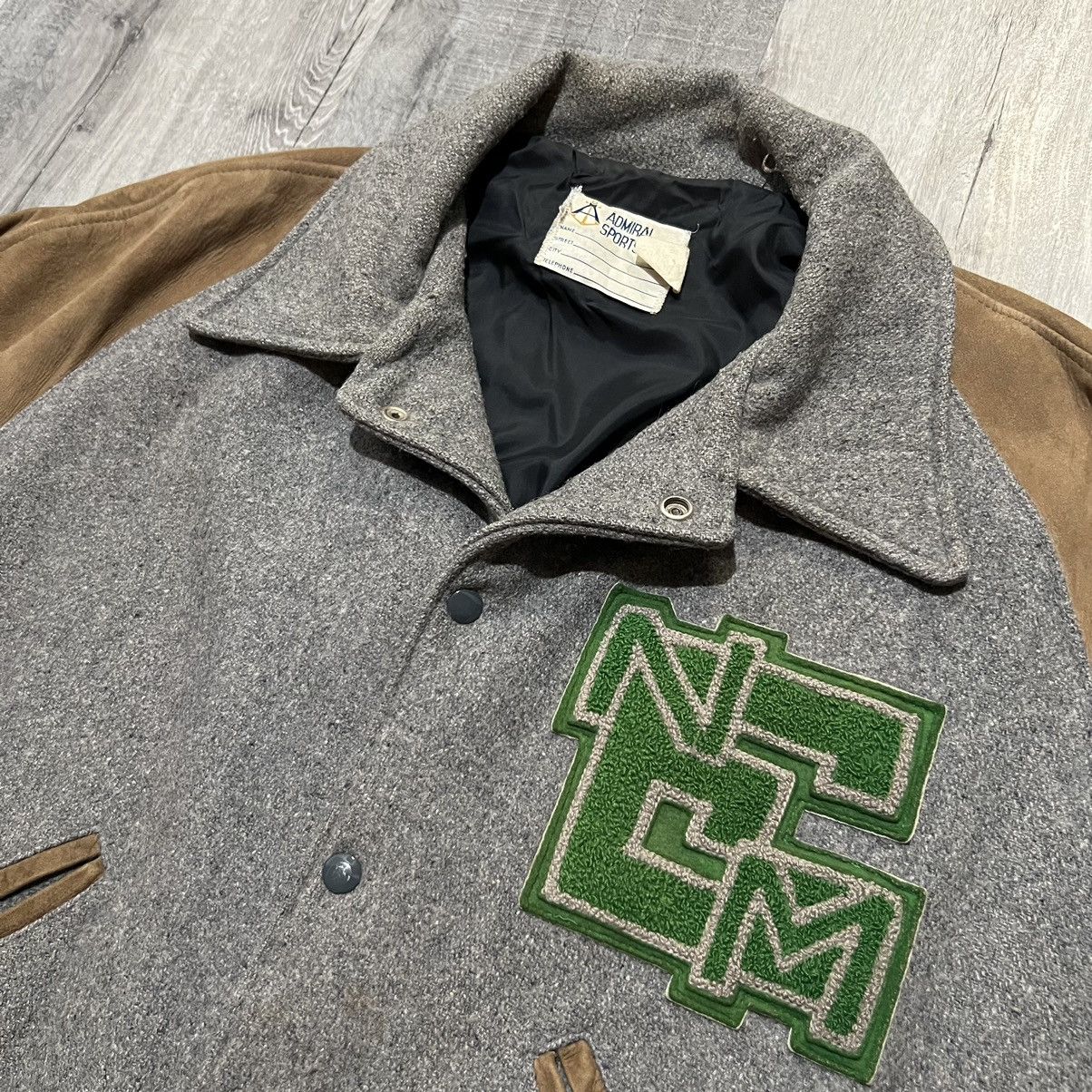 Vintage VTG 60s/70s Admiral Suede Leather Varsity Letterman Jacket Size US L / EU 52-54 / 3 - 2 Thumbnail