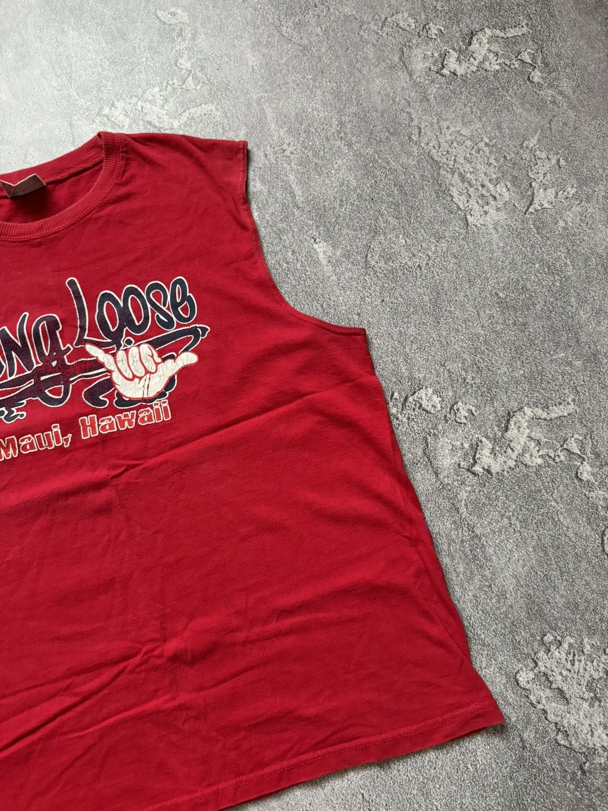 Vintage Hang Loose Maui Hawaii red tank top tee sleeveless vintage Size US L / EU 52-54 / 3 - 6 Thumbnail