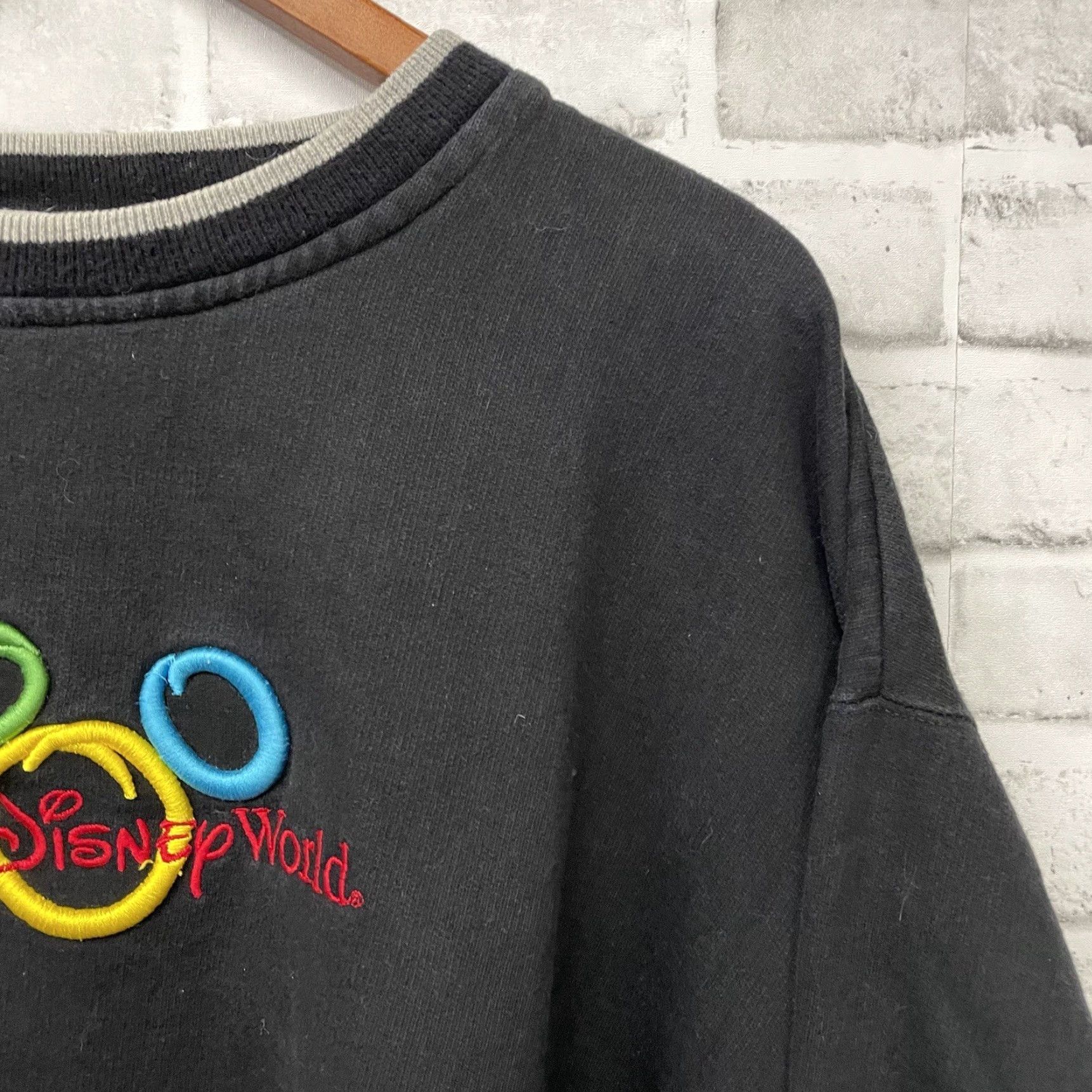 Disney VINTAGE Disney Pullover T-Shirt Black 100% Cotton Walt Disney World XL Mens Artwork Graphic Size US XL / EU 56 / 4 - 2 Thumbnail
