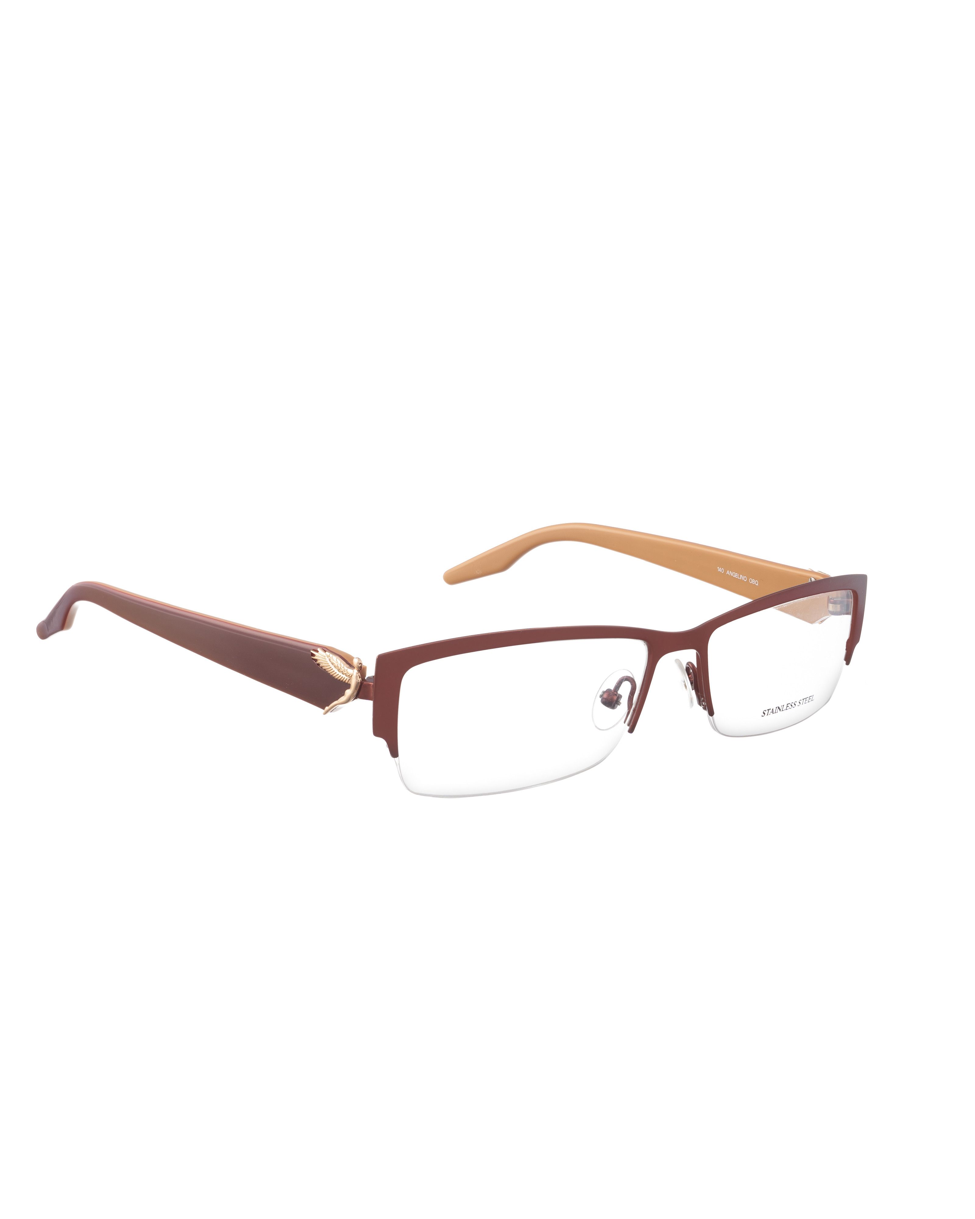 Diesel Diesel 00s Brown Half Rim Glasses with Caramel Temples Size ONE SIZE - 2 Thumbnail