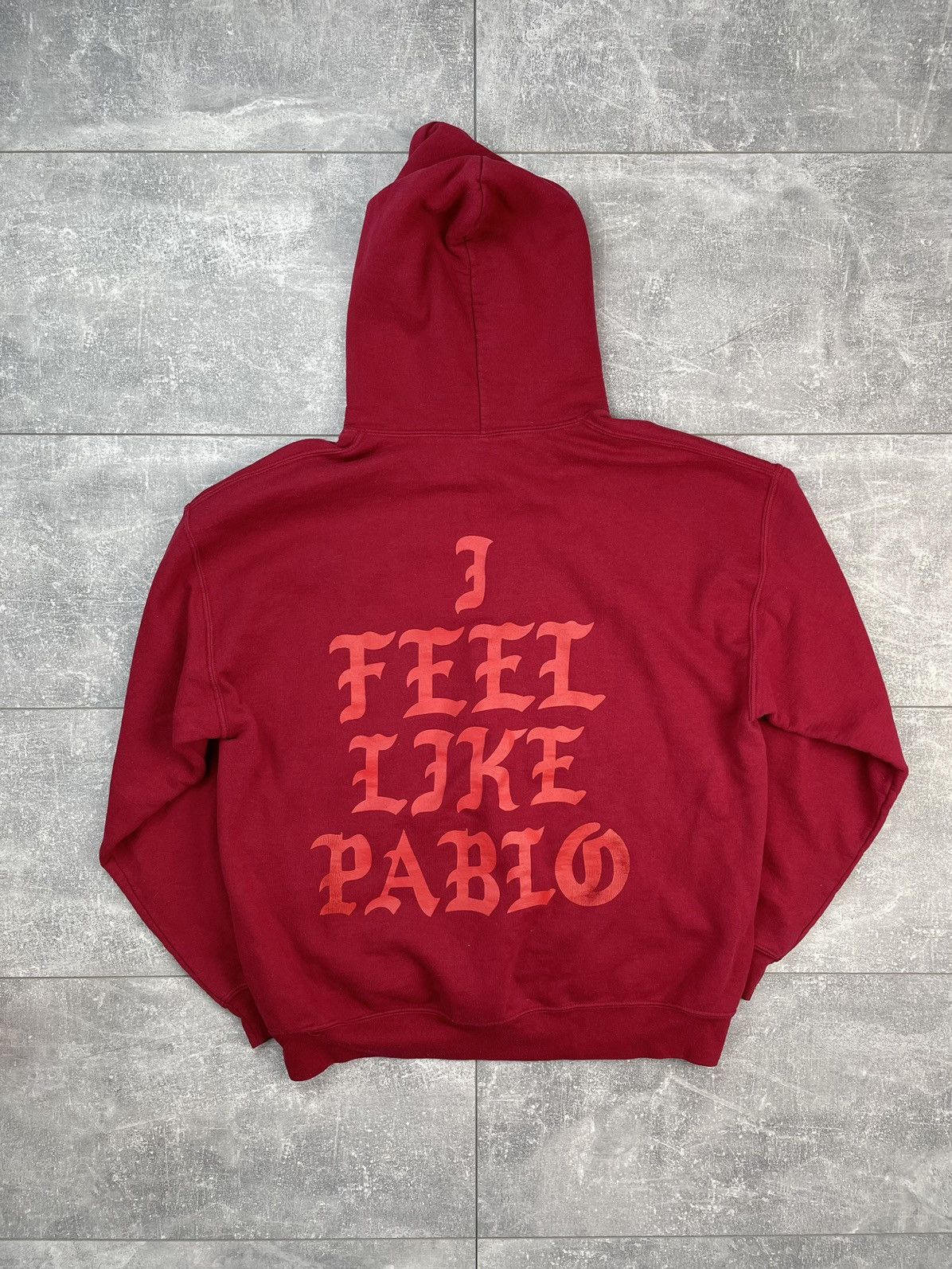 Men's Feel Like Pablo Black RED Hoodie Sweatshirt Urban Wear Trap OG Dealer shops NY