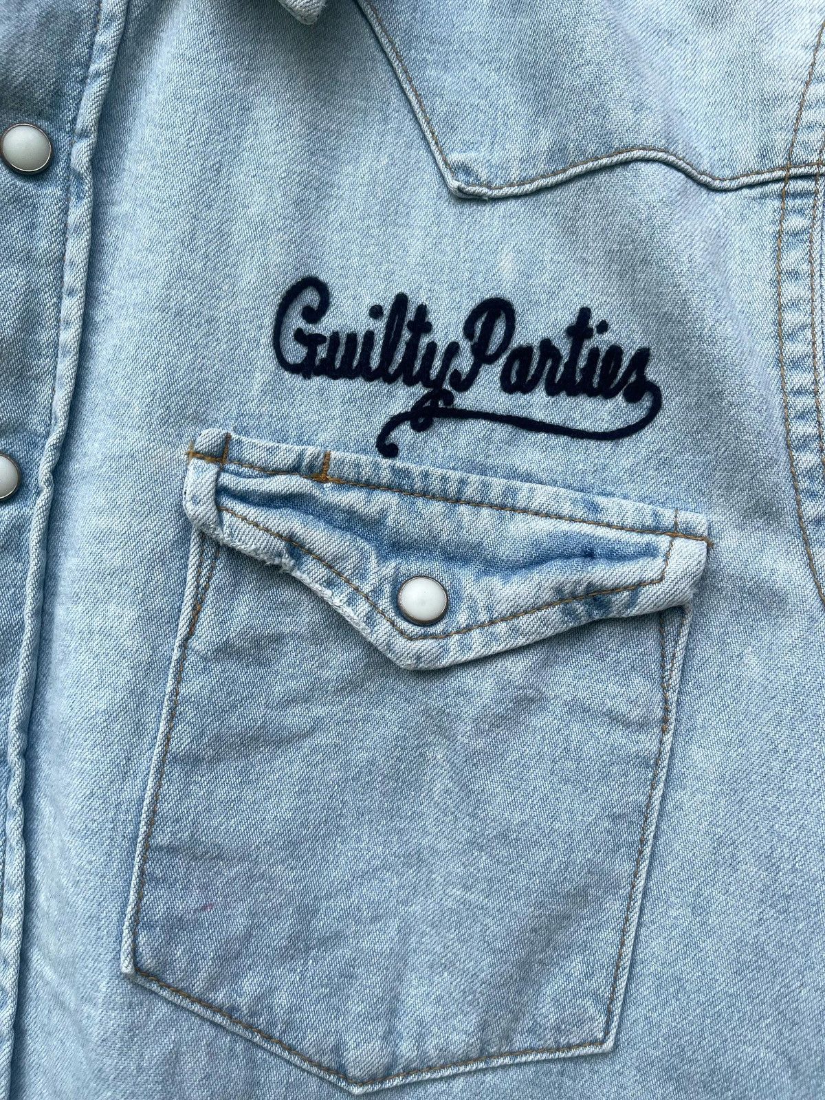 Designer × Japanese Brand × Wacko Maria Wacko Maria Guilty Parties Wash Denim Western Shirt Size US S / EU 44-46 / 1 - 5 Thumbnail