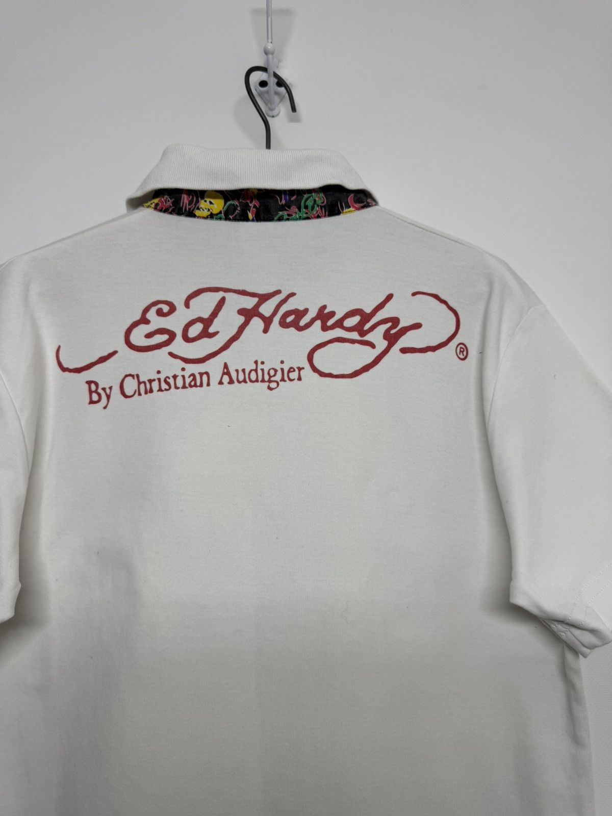 Ed Hardy Ed Hardy Big Logo Polo Shirt Rhinestones Drip Swag y2k Size M / US 6-8 / IT 42-44 - 4 Thumbnail