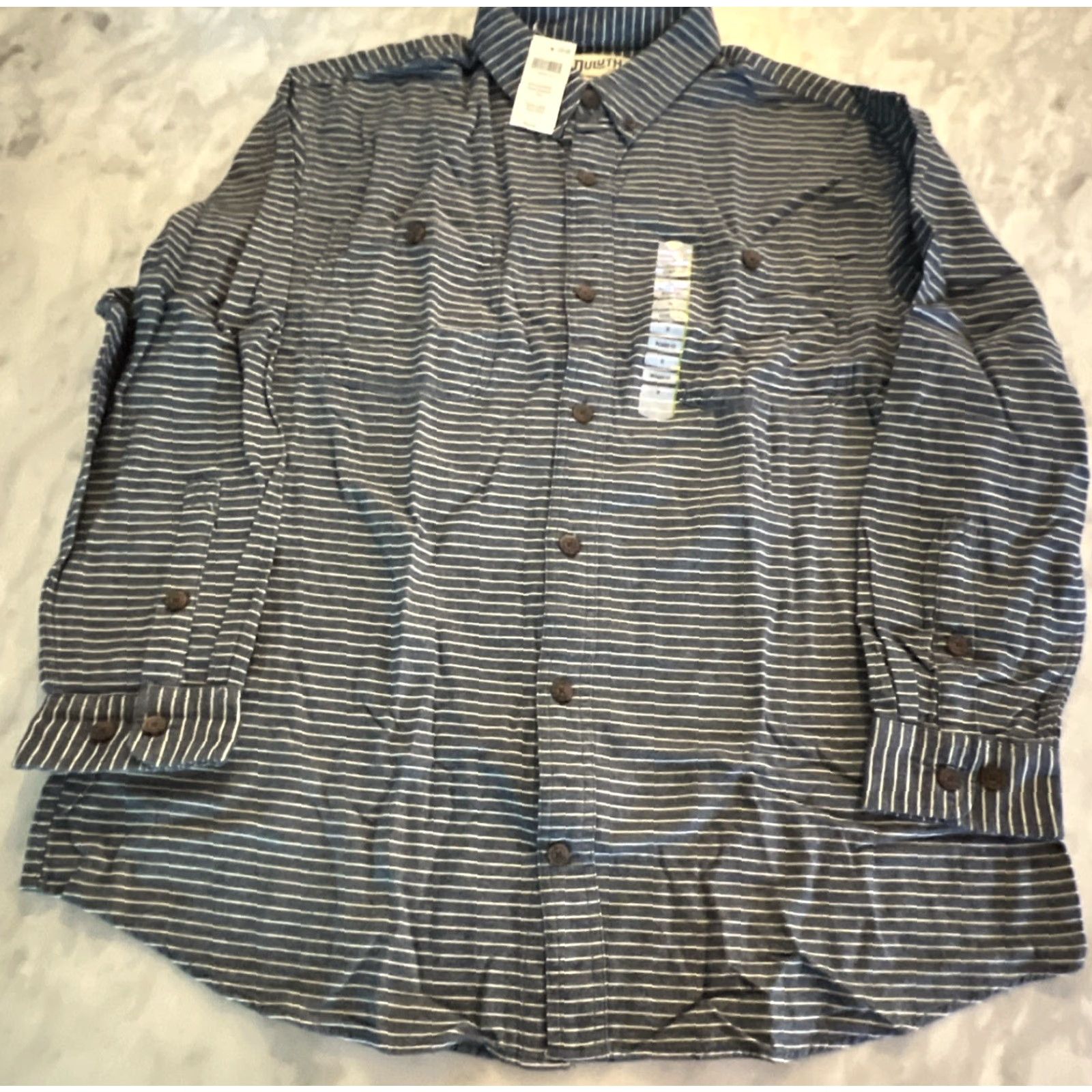 Vintage DULUTH Free Swingin’ Flannel Shirt Men XL Relaxed Fit ABS Stripes 52007 NWT Blue Plaid Shirt Mens XL Size US XL / EU 56 / 4 - 7 Thumbnail