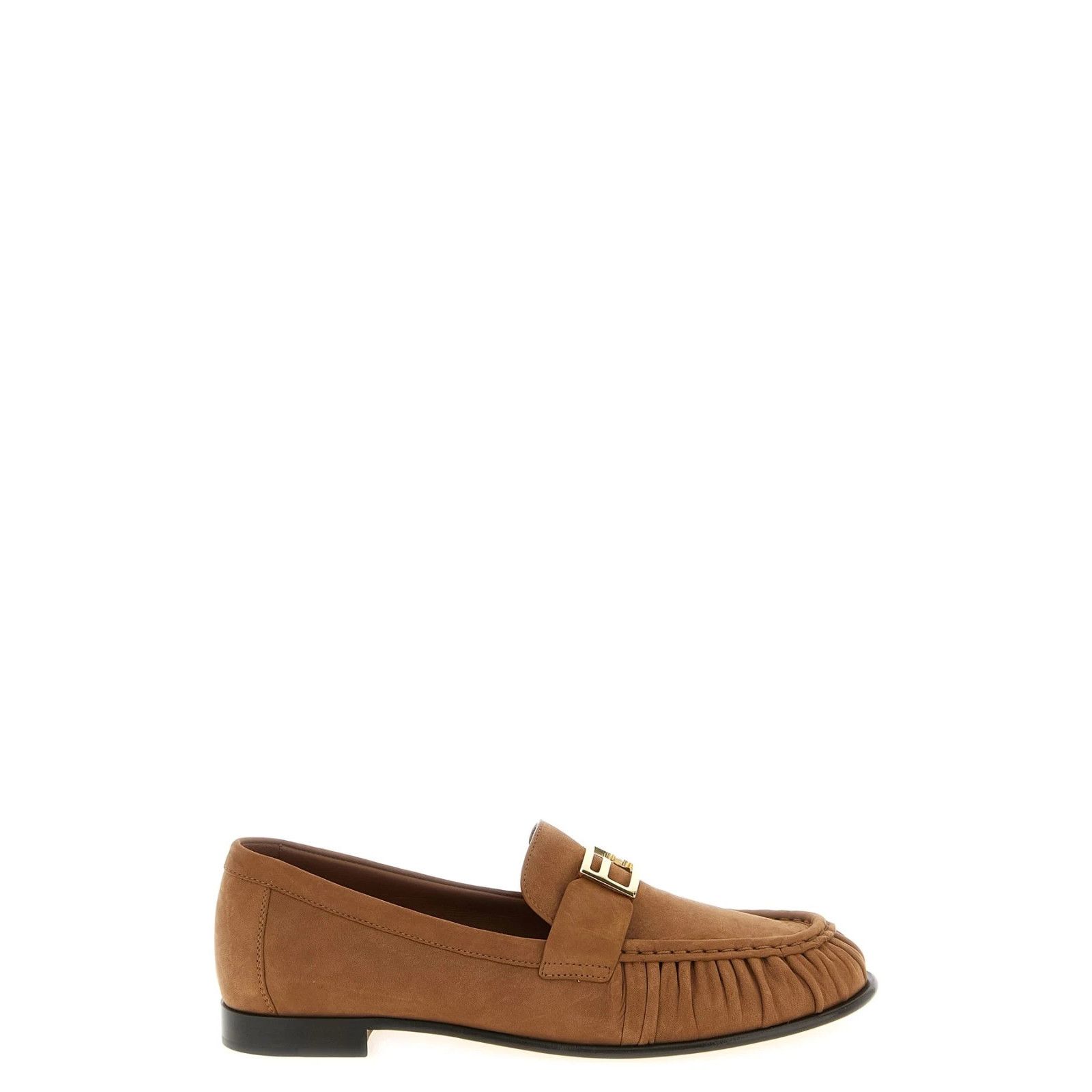 FENDI Baguette Brown Leather Loafers New & Authentic (Women'