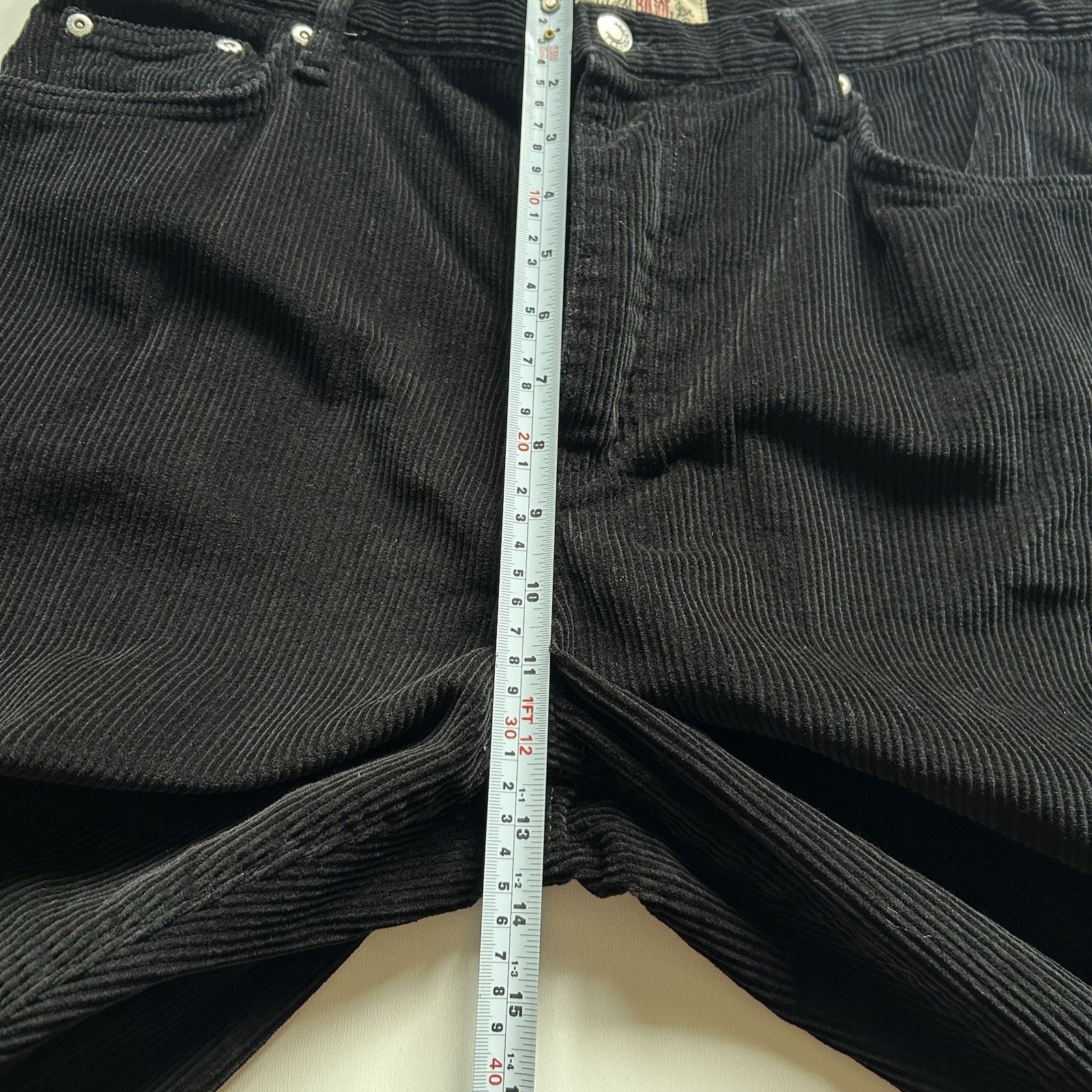 Stussy Corduroy Big Ol Jeans Black Size 34 Baggy Relaxed Fit