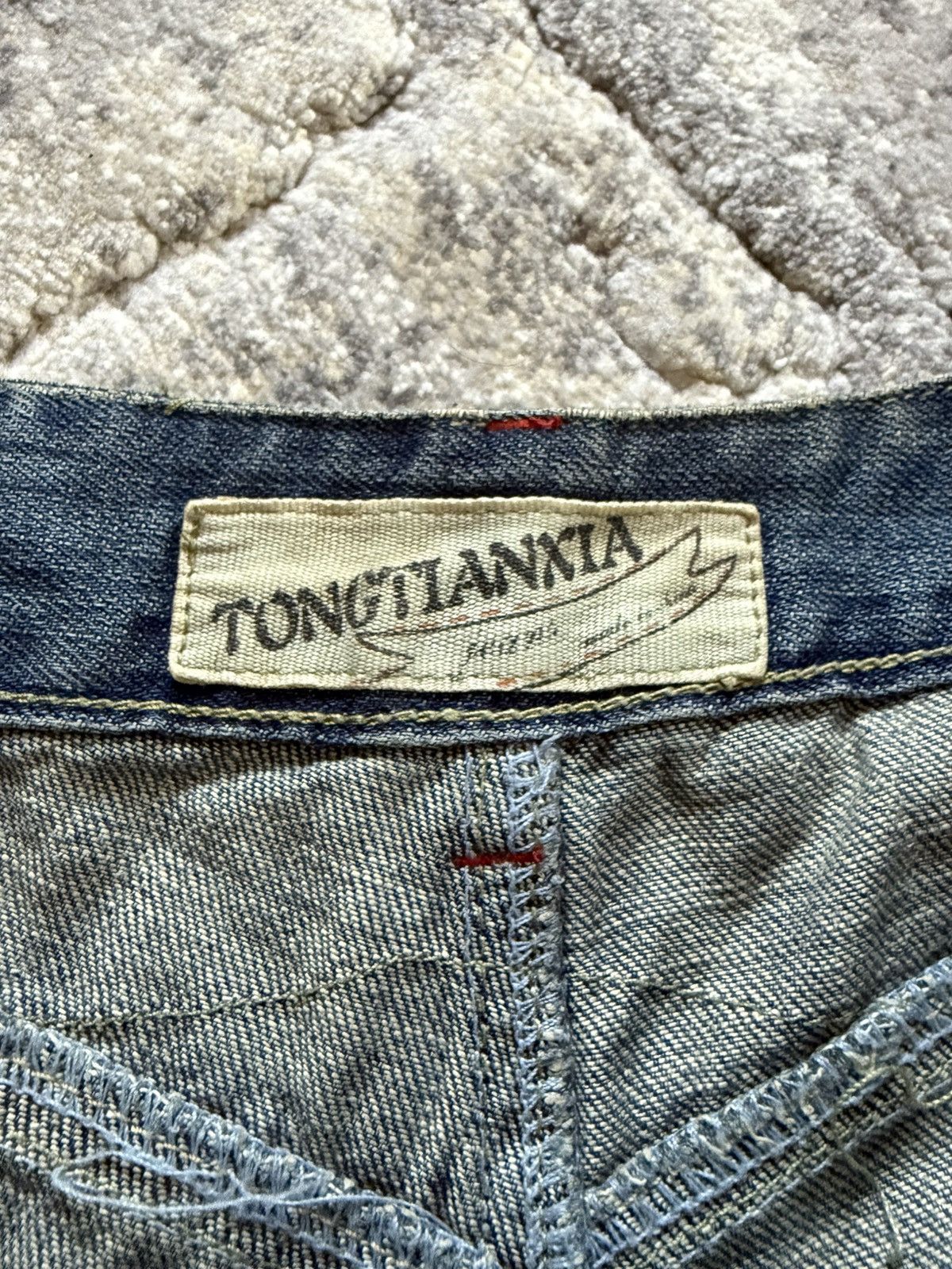 If Six Was Nine Studded Gemstone Claw Mark Muddy Wash Japanese Flared Jeans Size US 29 - 24 Thumbnail
