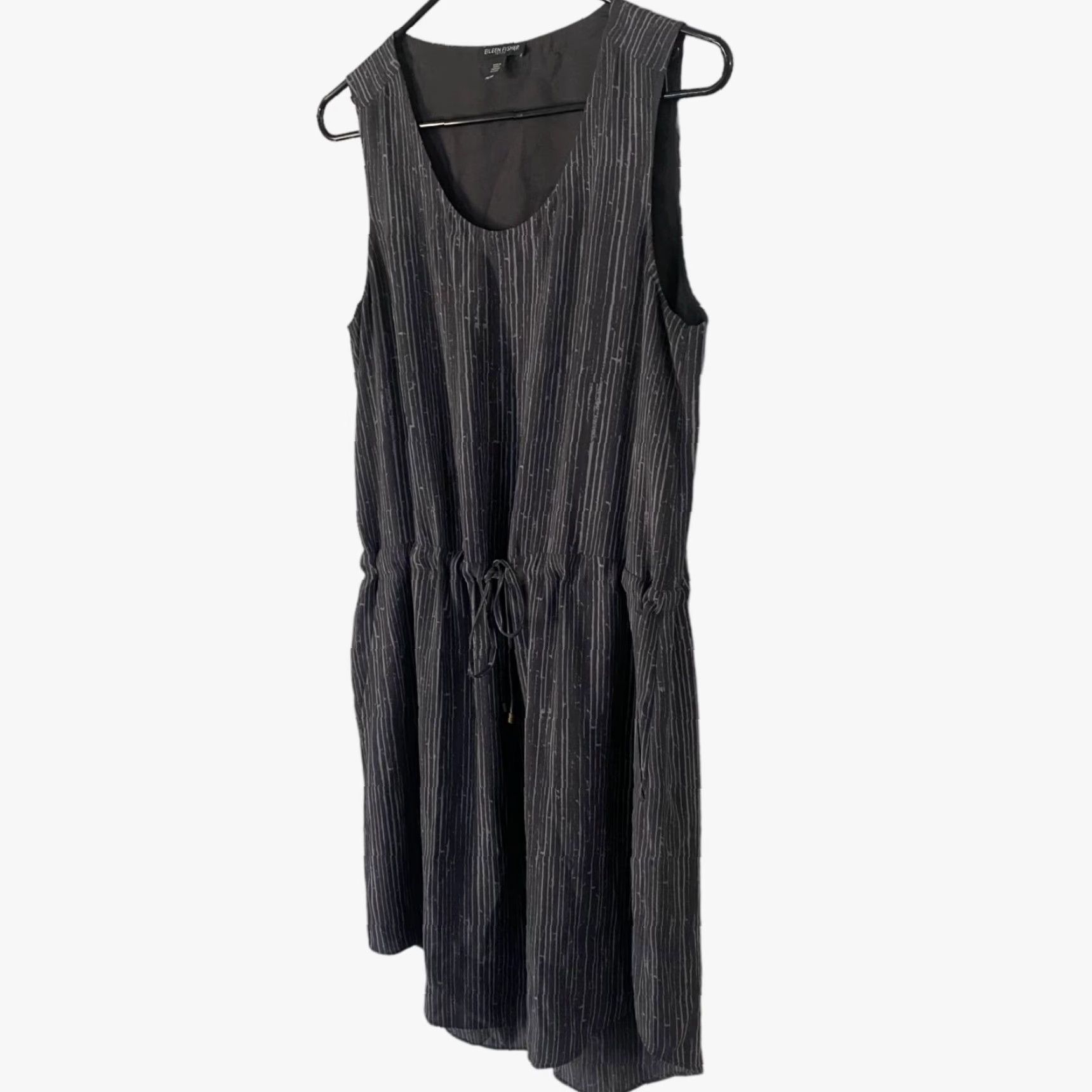 Eileen Fisher VINTAGE Eileen Fisher Sleeveless Silk Dress Women Petite Small Gray Short Tank Dress Casual Party Size S / US 4 / IT 40 - 2 Thumbnail