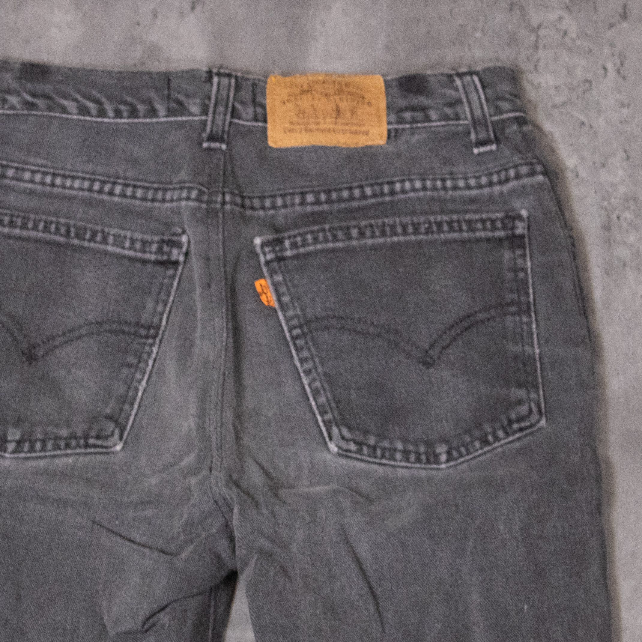 Levi's Vintage Clothing × Vintage Vintage 1990's Levis 619 Orange Tab Skinny Fade Black Pant's Size US 26 / EU 42 - 14 Thumbnail