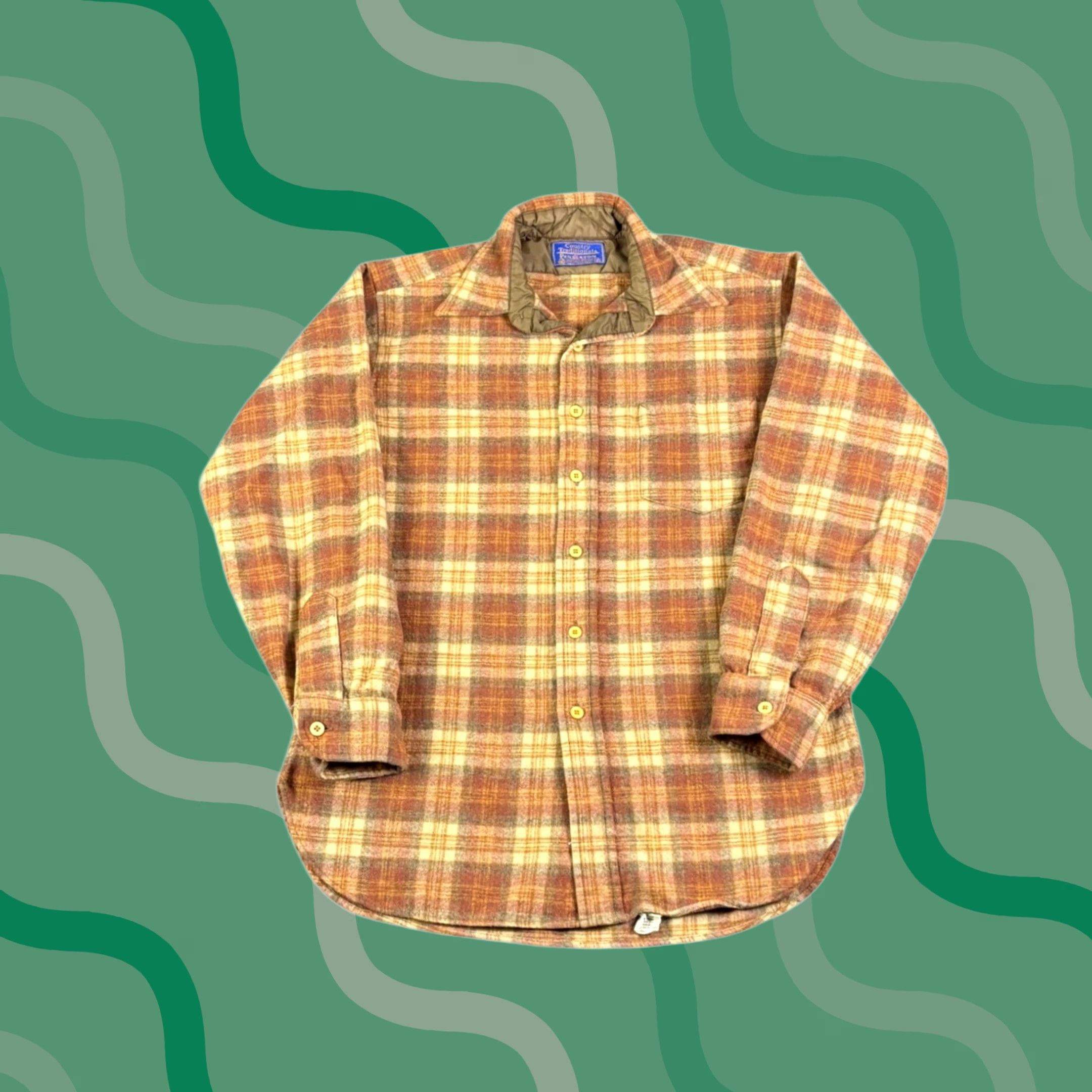 Pendleton VINTAGE Pendleton Wool Shirt Mens Medium Plaid Flannel Brown 80s Size US M / EU 48-50 / 2 - 1 Thumbnail