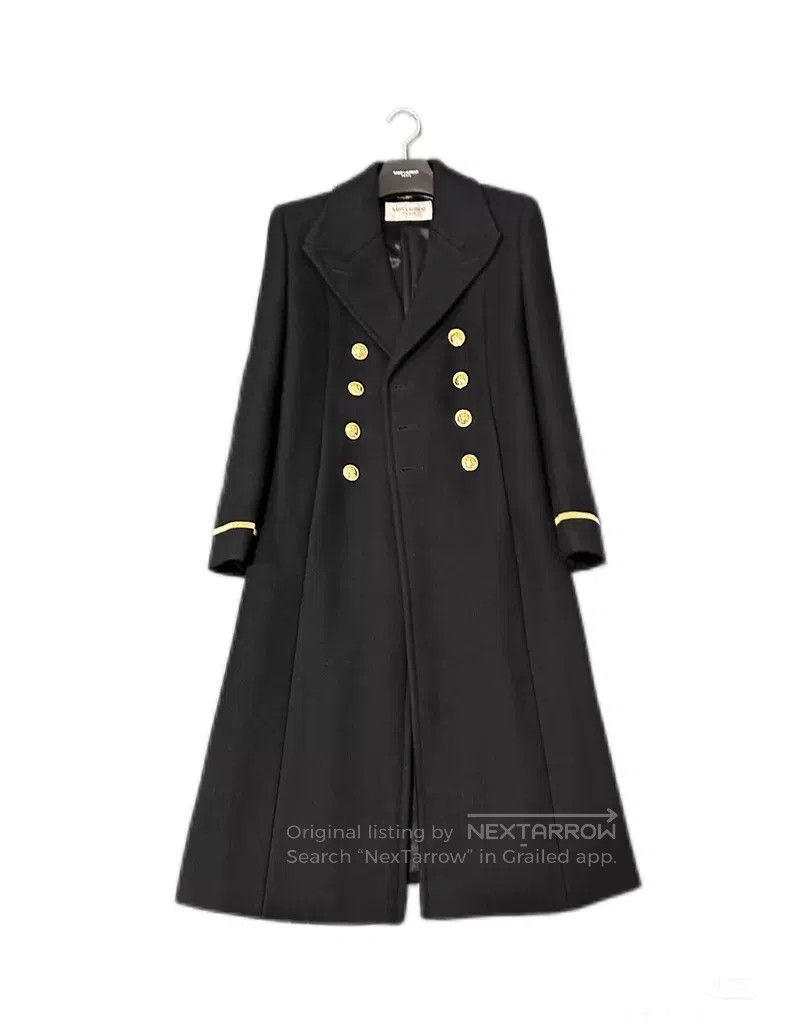 Saint Laurent Paris Saint Laurent Paris Gold Buckle Coat i Size XXS / US 00 / IT 34 - 1 Thumbnail