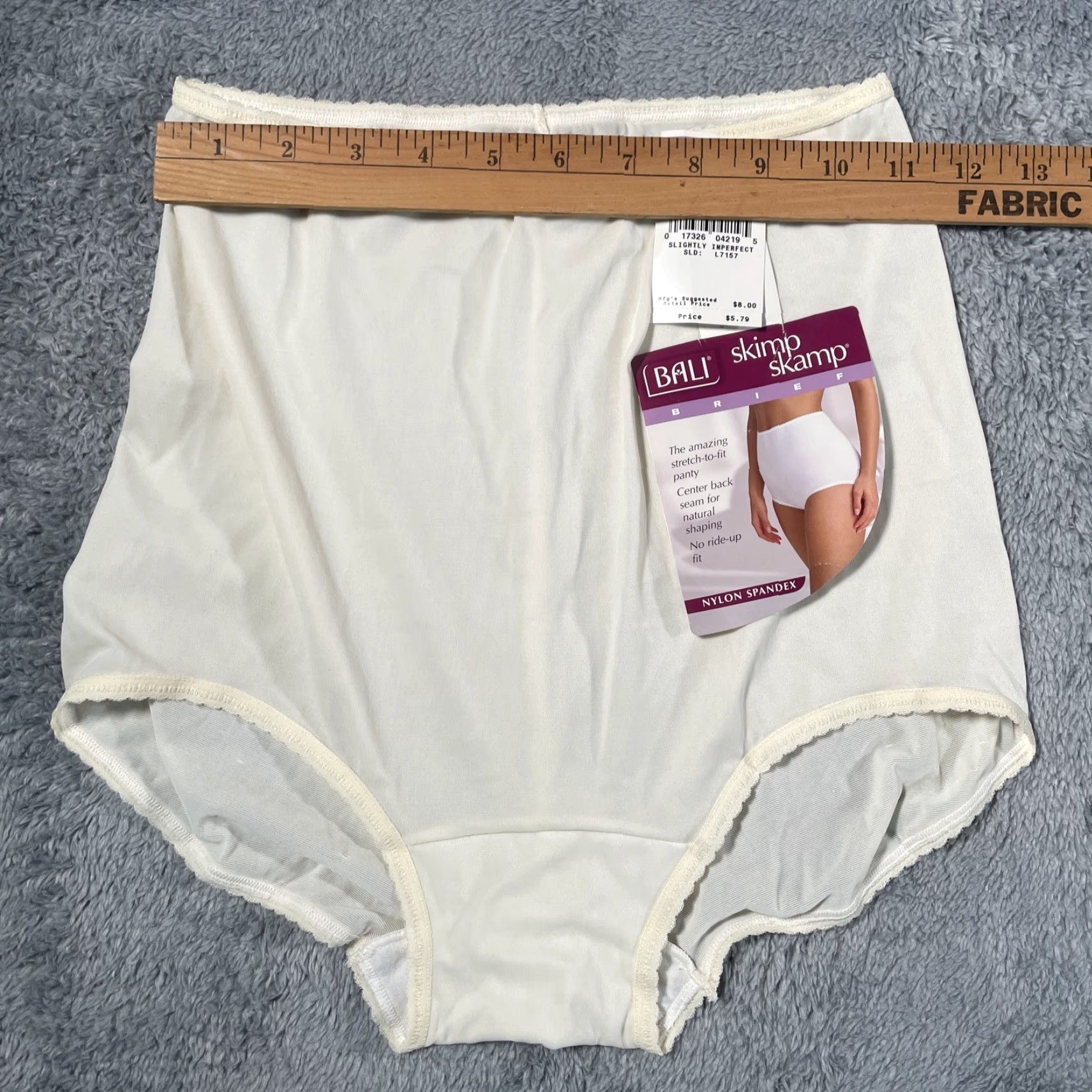 Vintage VINTAGE Bali Panties Nylon Spandex 2633 Ivory Size 12 1990s Sheer Androgyny Womens Size 34" / US 12 / IT 48 - 7 Thumbnail