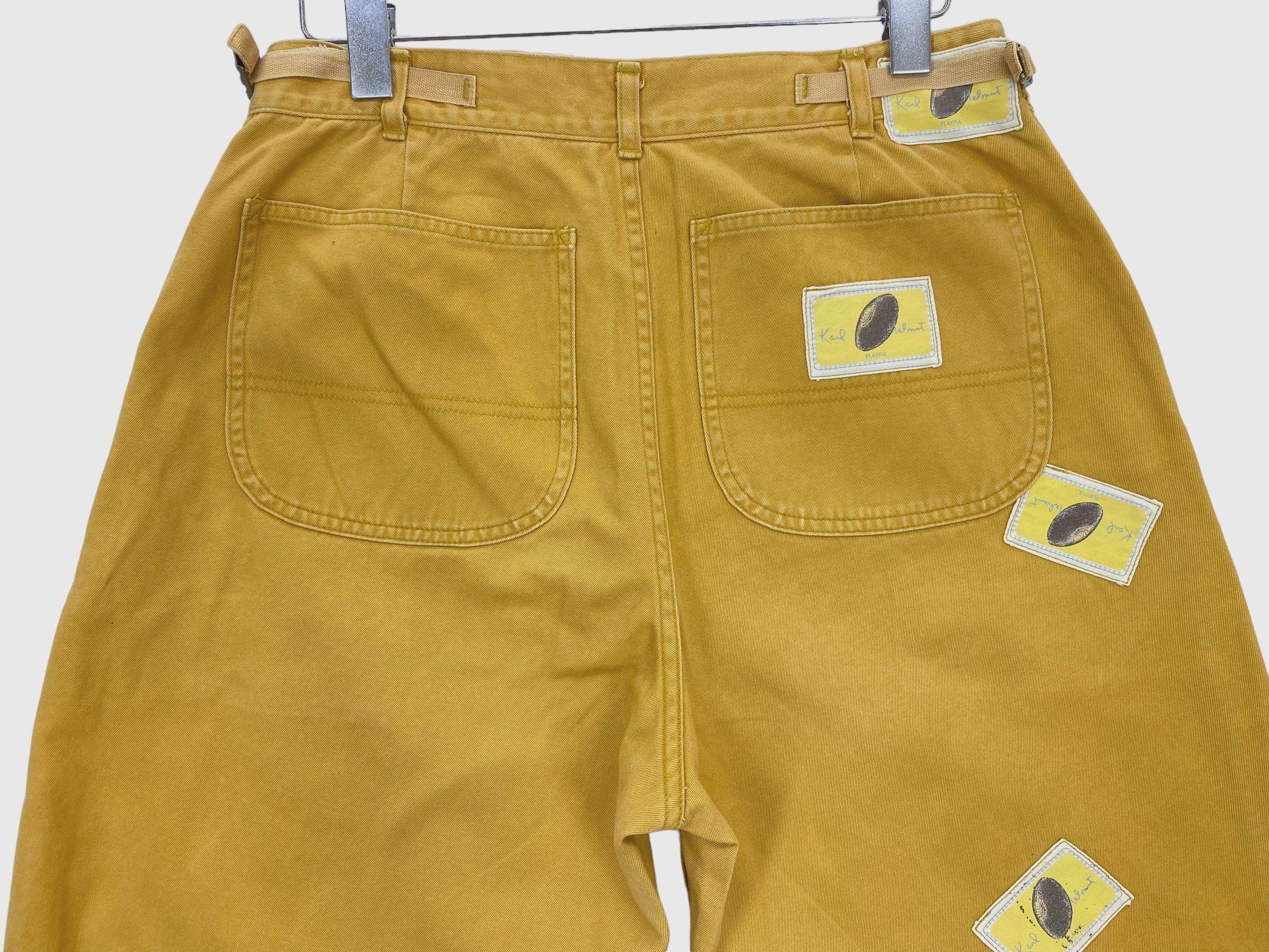 Karl Helmut Karl Helmut Patchwork Yellow Pants ColorBlock Workwear Style Size US 27 - 6 Thumbnail