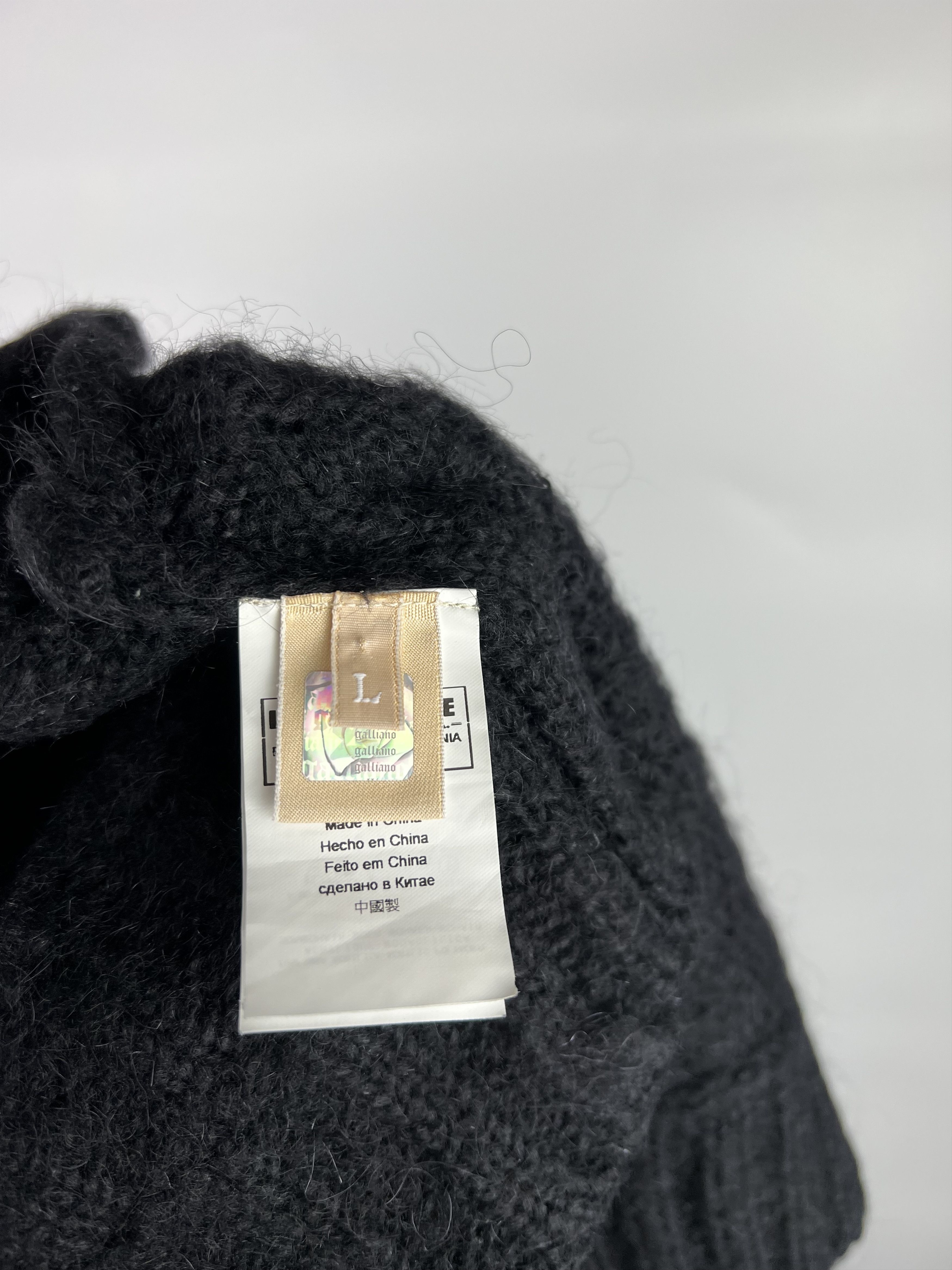 John Galliano John Galliano Black Mohair Cropped Cardigan Size L / US 10 / IT 46 - 8 Thumbnail