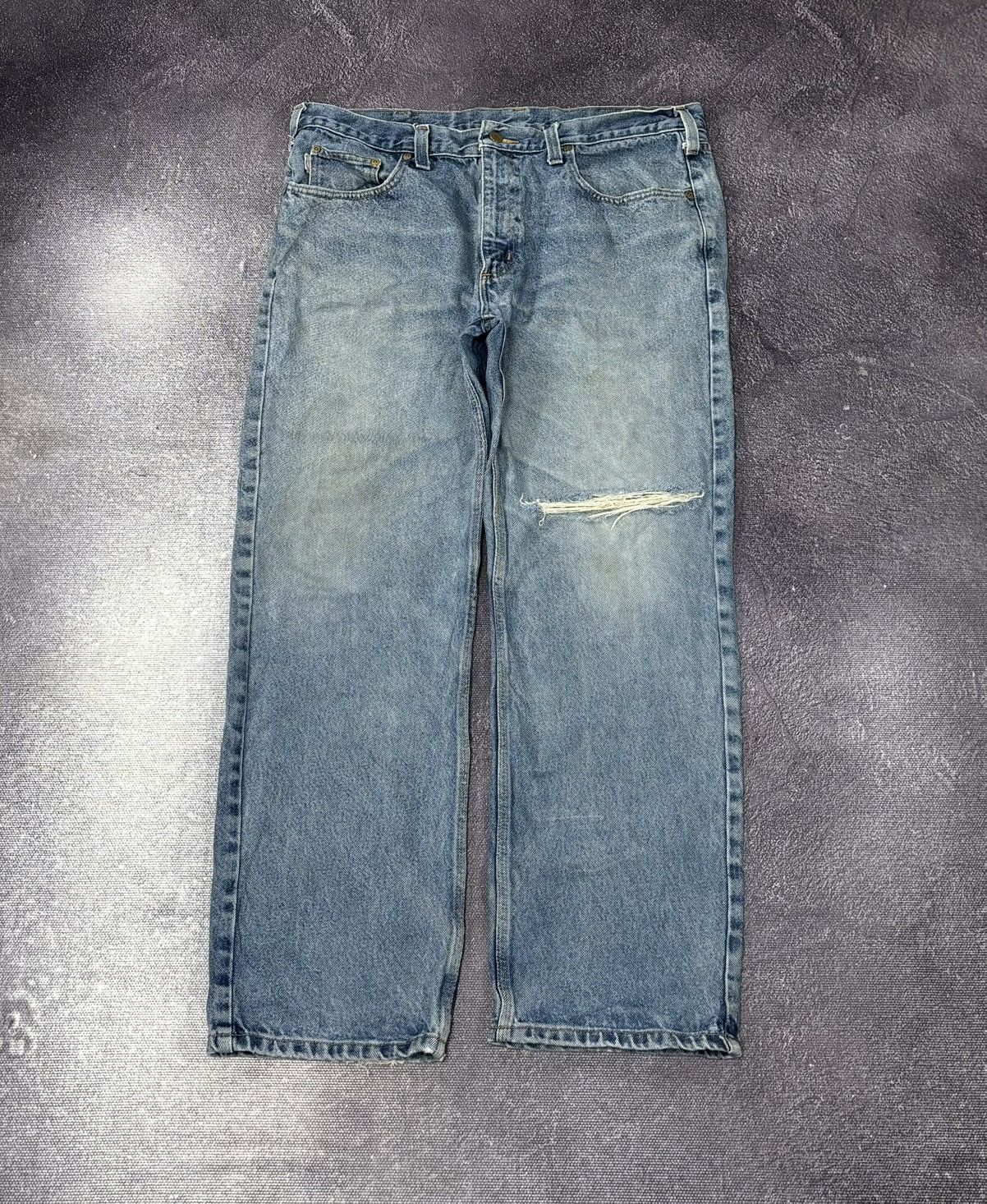 Carhartt Vintage Carhartt Traditional Fit Faded Work Hype Denim Jeans Size US 38 / EU 54 - 2 Thumbnail