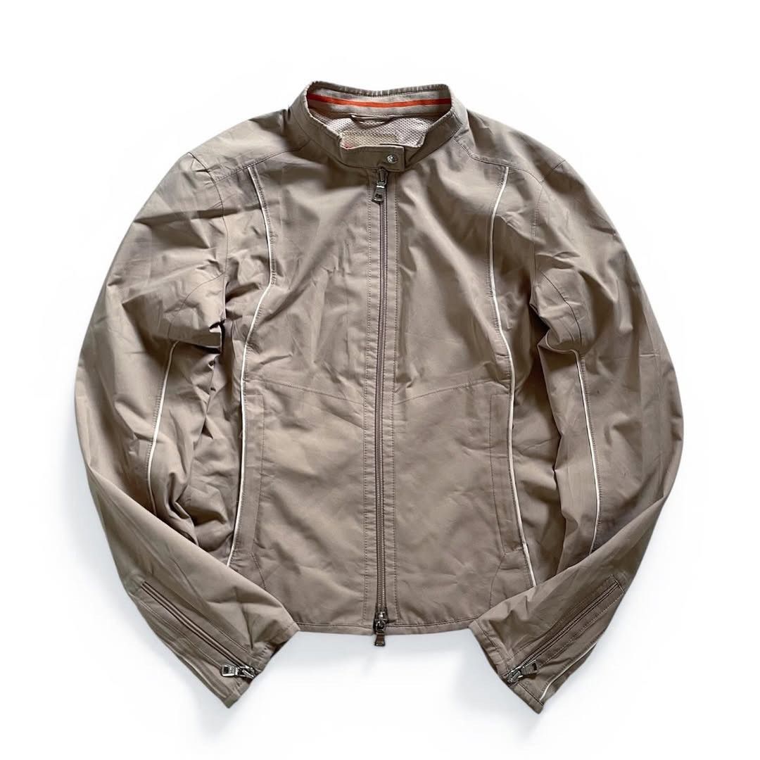 Prada 00’s Prada Sport Beige Nylon Biker Jacket Size M / US 6-8 / IT 42-44 - 3 Thumbnail