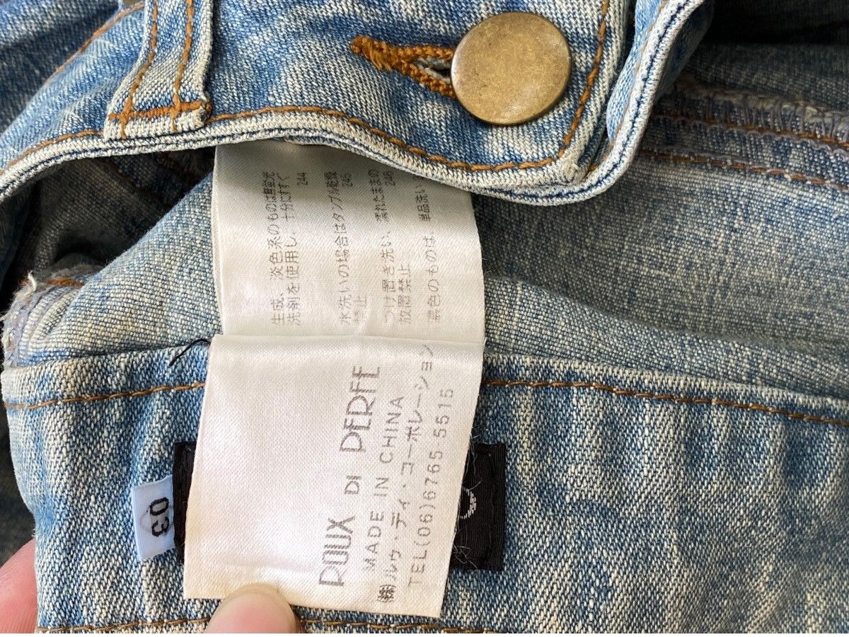 Japanese Brand Roux Di Peree Distressed Shimmer Style Flare Jeans Size 28" / US 6 / IT 42 - 12 Thumbnail