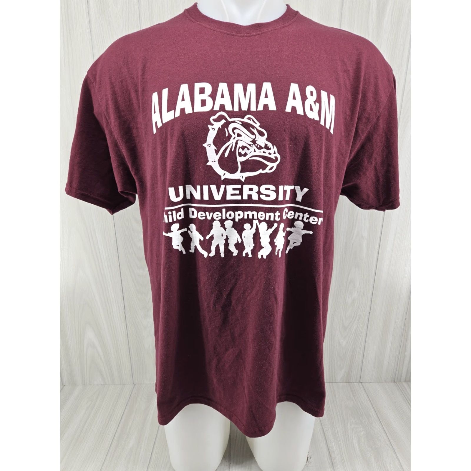 Jerzees JERZEES Alabama A&M Bulldogs Child Development Center Graphic Tee Mens XL Maroon Crew Neck Short Sleeve Sports University Logo 90s? Size US XL / EU 56 / 4 - 2 Thumbnail