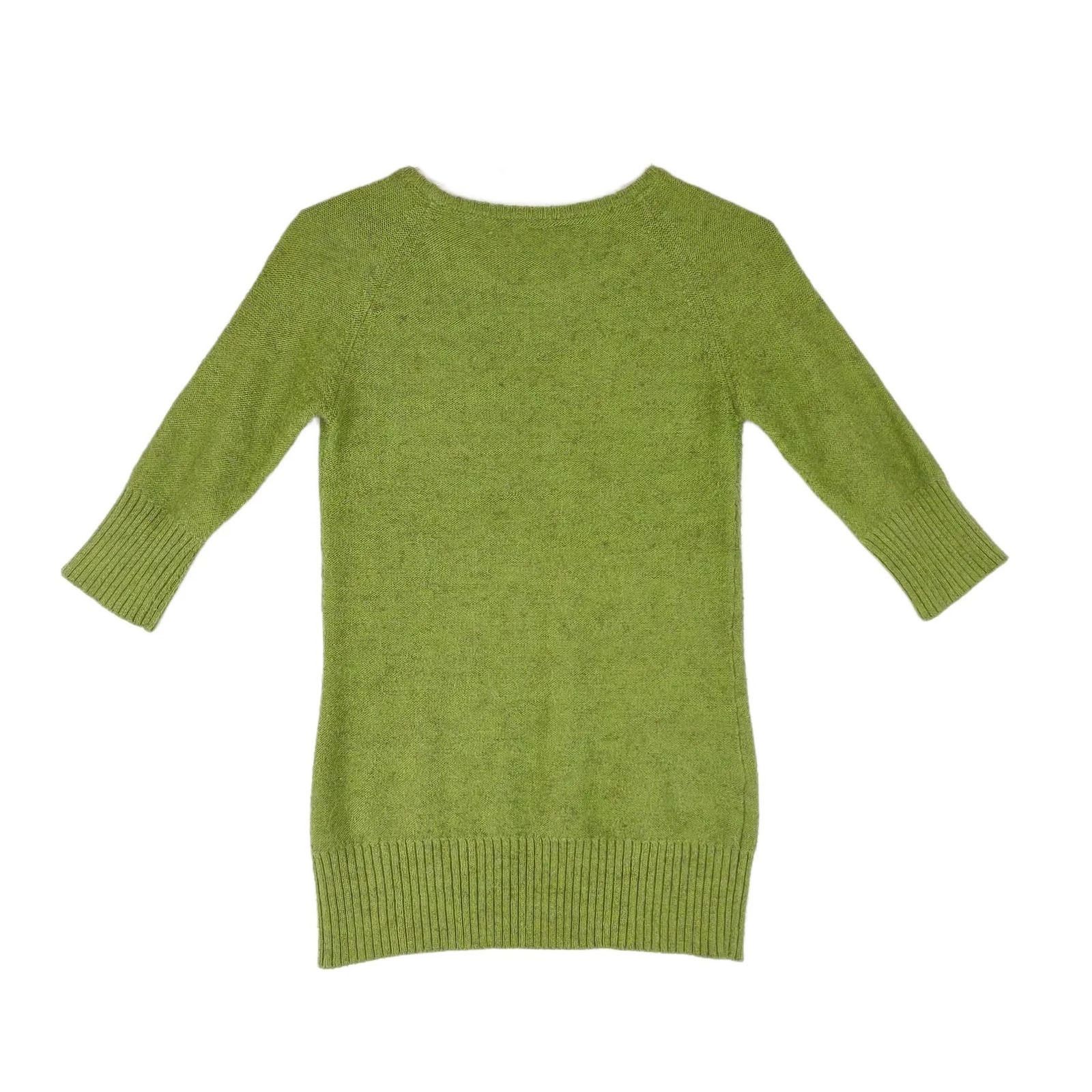 Other Soybu Green 3/4 Sleeve Pocket Sweater Wool Alpaca Blend Size S / US 4 / IT 40 - 2 Thumbnail
