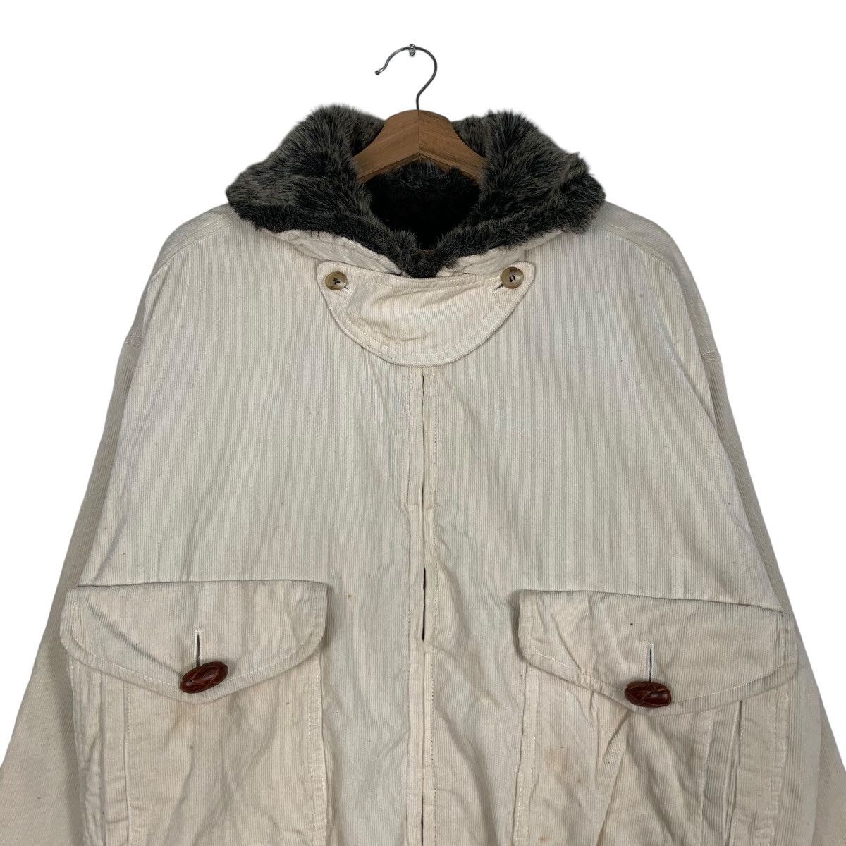 Japanese Brand VARORAV Neck Fur Zipper Cropped Jacket #1245-C56 Size M / US 6-8 / IT 42-44 - 2 Thumbnail
